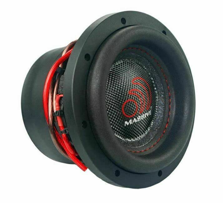 Massive Audio SUMMO64XL 6.5” Car Subwoofer | 400W RMS Dual 4 Ohm, High-Output Mini Sub, Heavy-Duty Bass Driver, Compact Enclosure Upgrade for Powerful Low-End