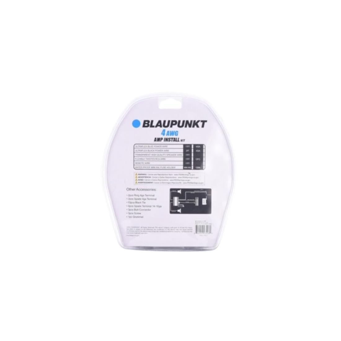 BLAUPUNKT BMK-44 Car Audio 4 AWG Gauge Complete Amplifier Installation Kit Sound System User Friendly Accessories