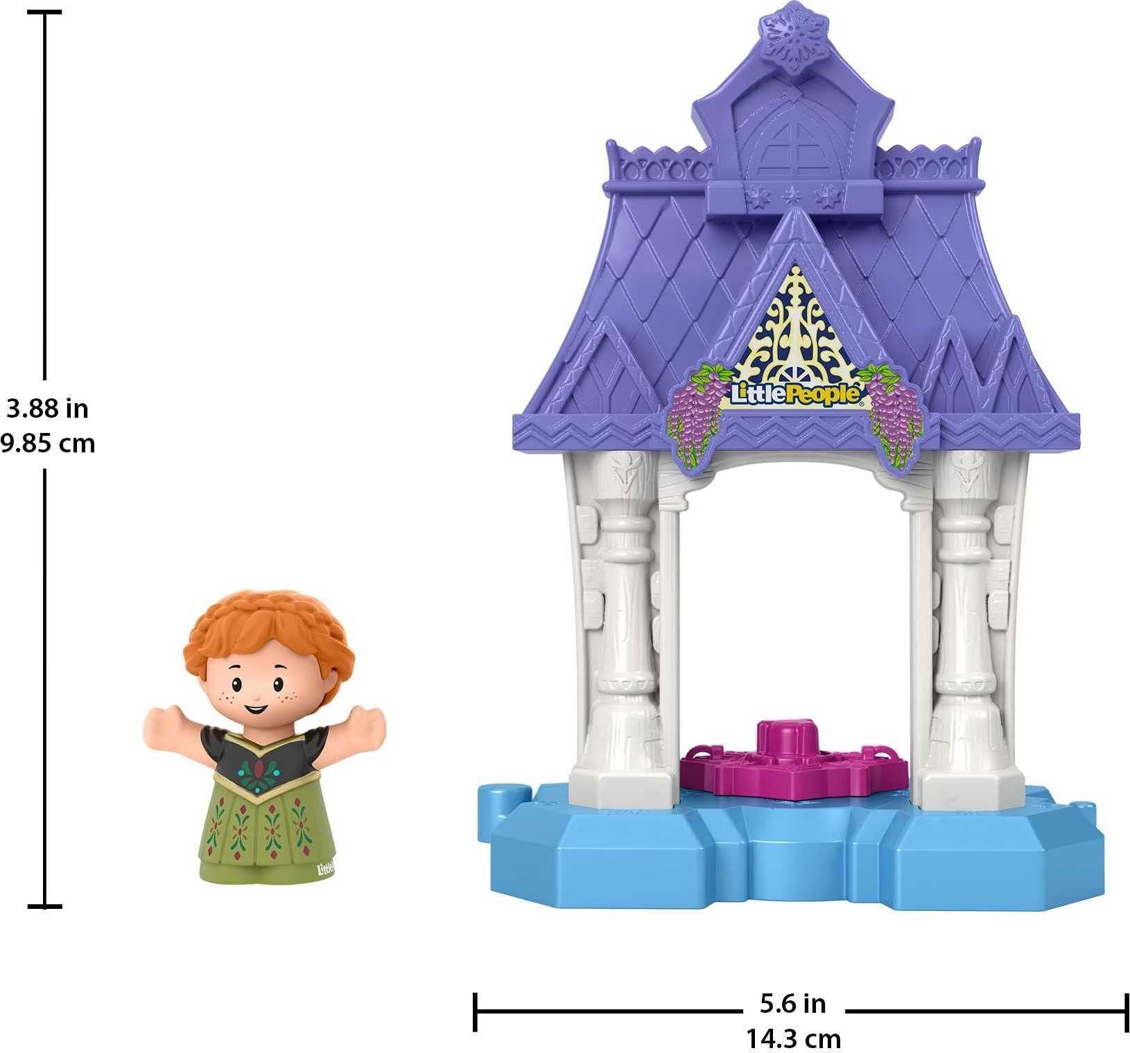 Fisher-Price Little People Toddler Toy Disney Frozen Anna in Arendelle Playset with Figure for Preschool Pretend Play Kids Ages 18+ Months
