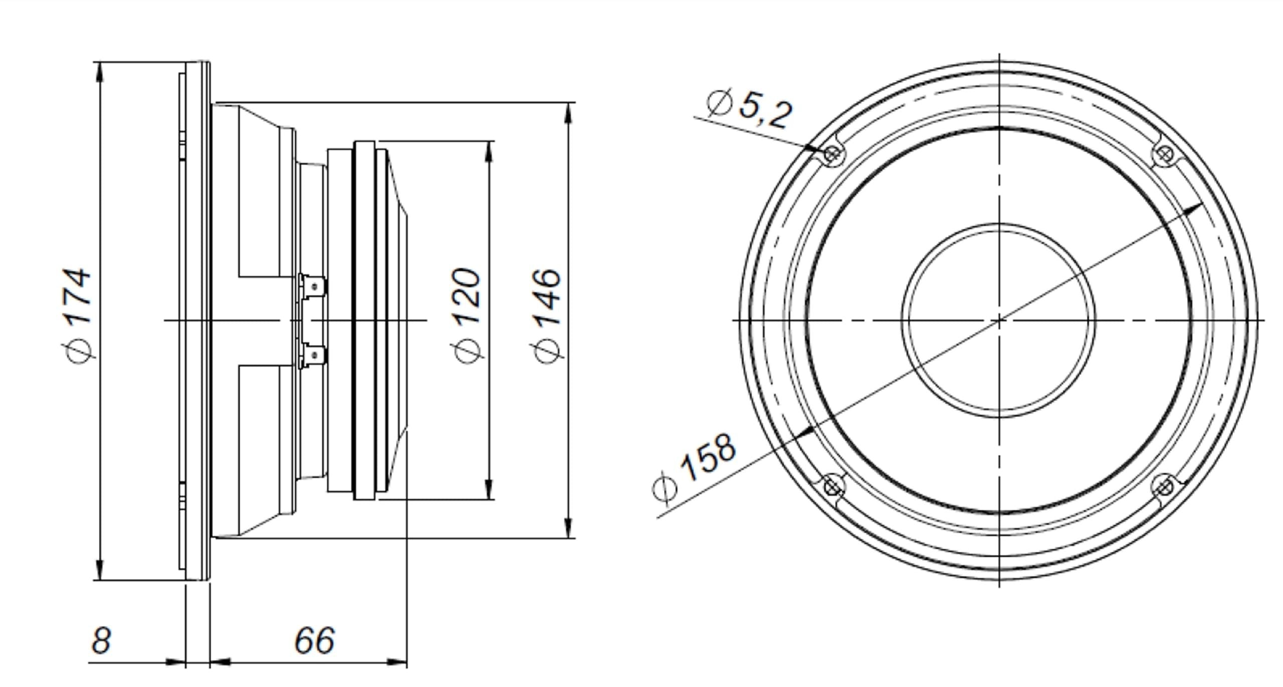 BEYMA 6MCF200ND BEYMA 6" Sealed Back 300HZ 2" Driver