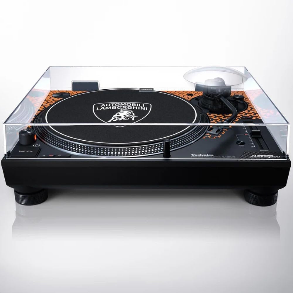 Technics SL1200M7BPD Direct Drive Pro DJ Turntable Lamborghini Coreless Direct Drive Motor Achieving Stable Rotation Torque Brake Speed Adjustment Reverse Play Function Black/Orange