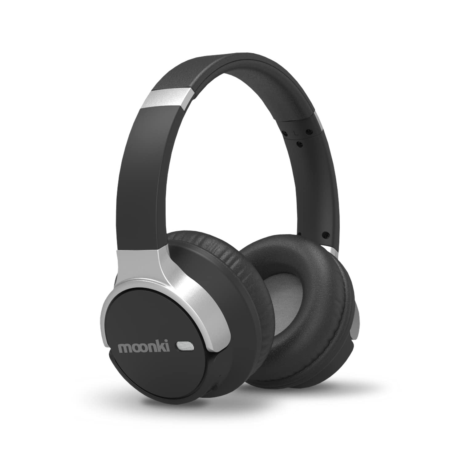 Moonki Sound MH-0710BT Headphone On Ear Wireless Bluetooth 5.0 and Wired Connection –Adjustable Cushioned Headband with Microphone and Volume Control (Black Colored)