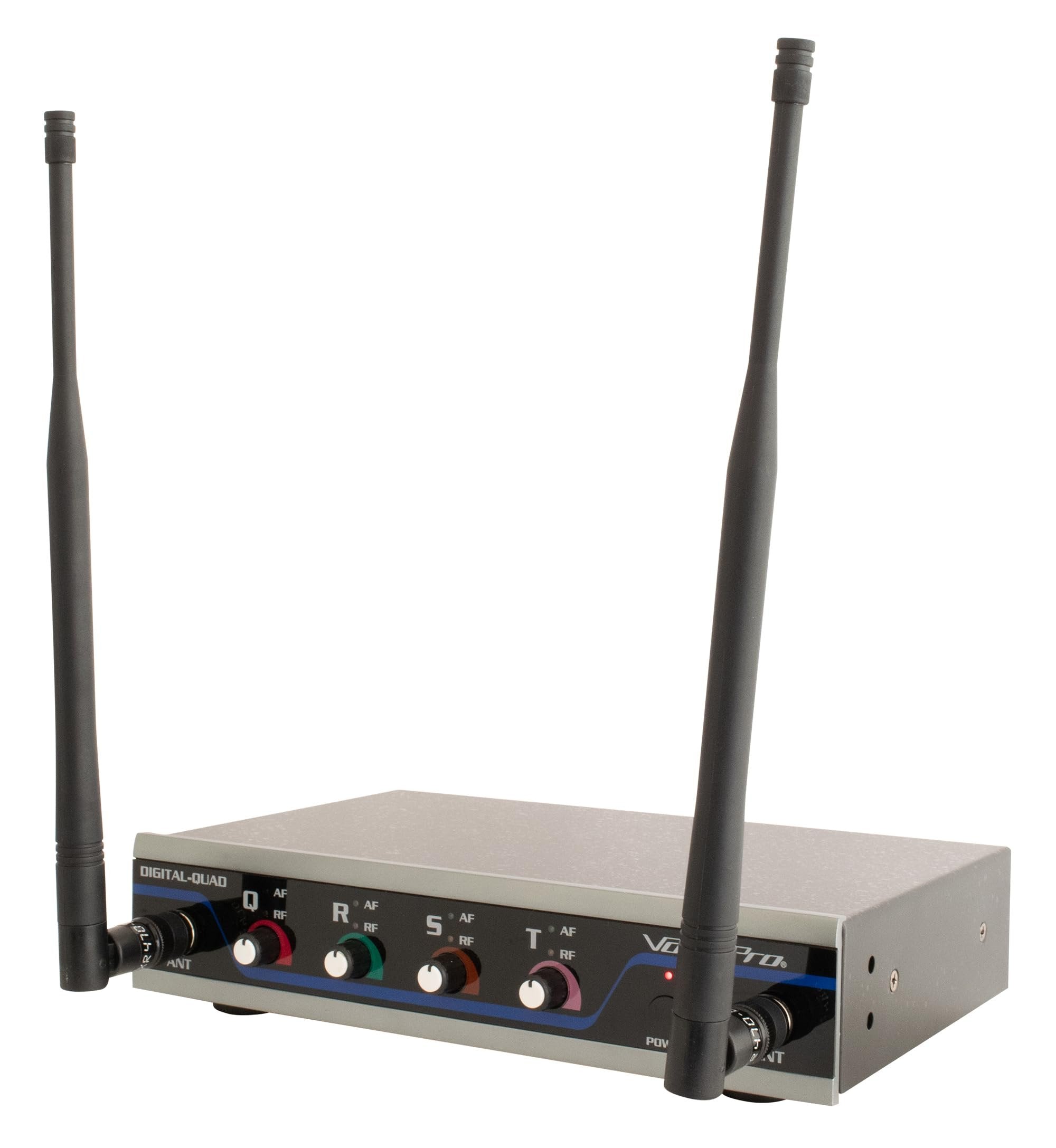 VocoPro Four Channel UHF Wireless Mic System with Headset and Lapel Mics