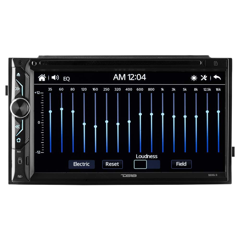 DS18 DDX6.9 Car Stereo Radio 6x9 inches Touchscreen Double Din Headunit with DVD, Bluetooth, USB and mirrorlink for iOS & Android AUX/USB/SD/AM/FM Multimedia Receiver