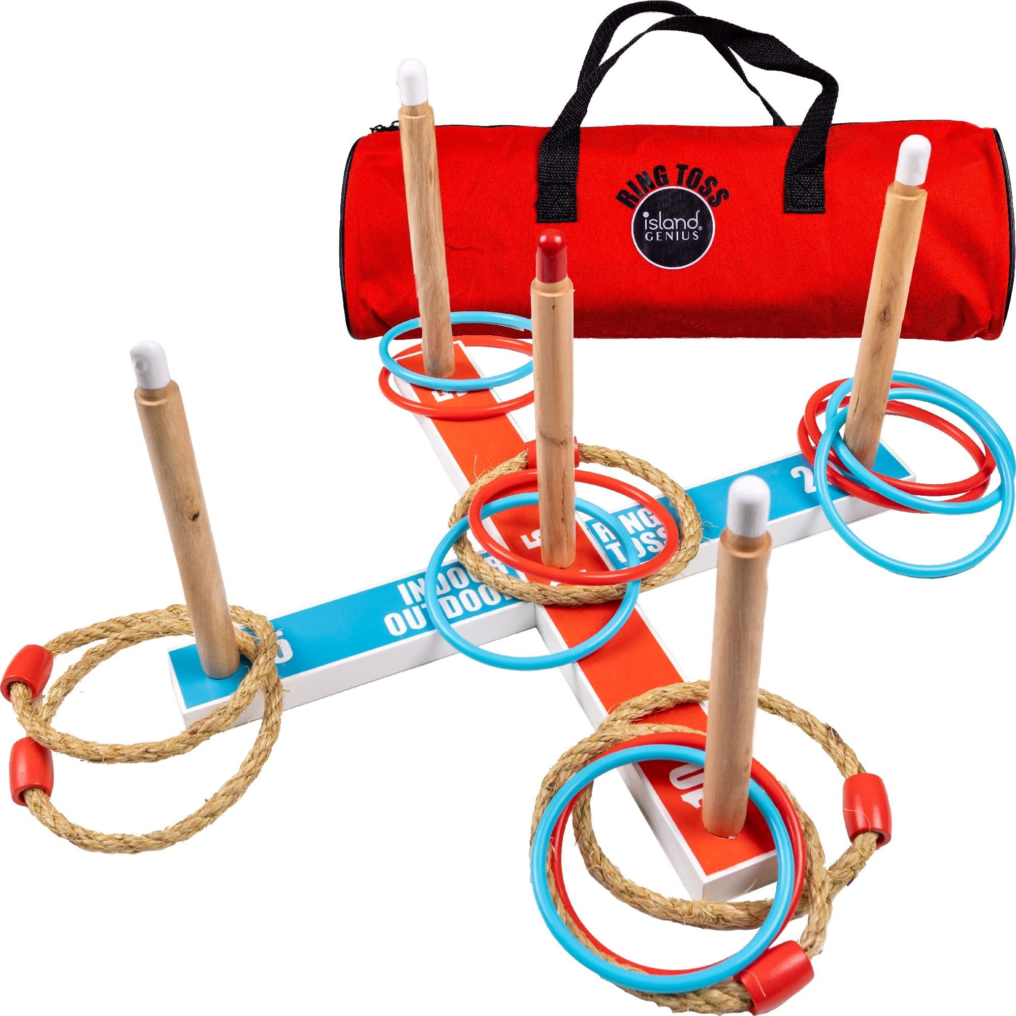 Island Genius Ring Toss Game for Kids Adults and Family | Outdoor Toys & Activities for Backyard Camping and Lawn