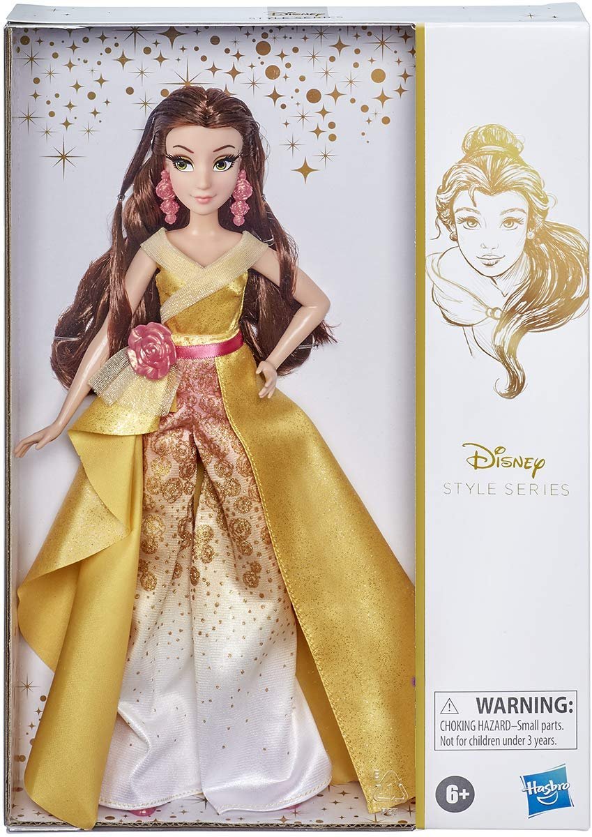 Disney Princess Style Series 08 Belle, Contemporary Style Fashion Doll with Accessories, Collectable Toy for Girls 6 Years and Up