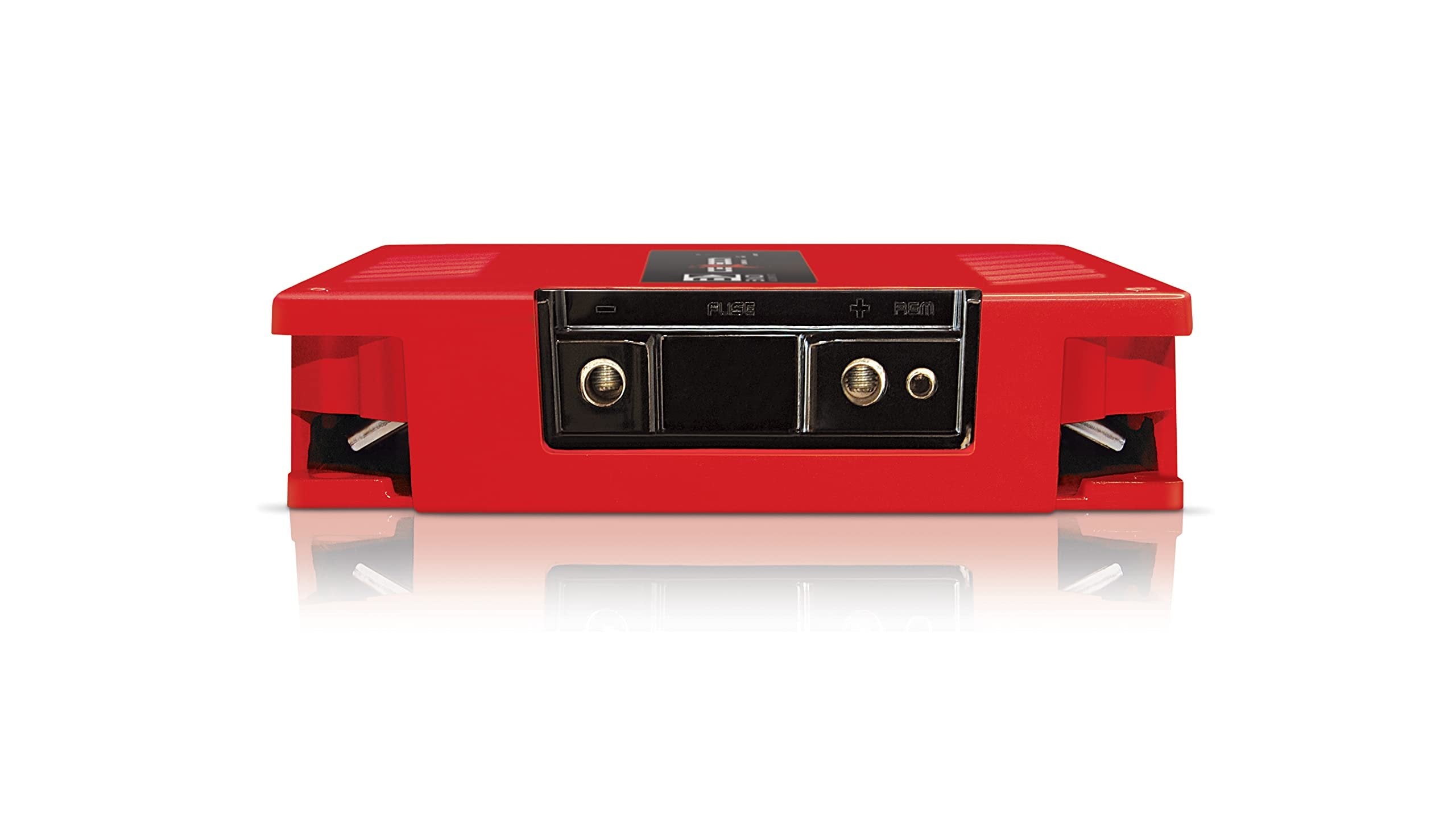 1-Ch. Vehicle Audio Bass Amplifier - 1900W High-Powered Mono Bass Amp w/Subsonic Filter and Low Pass Filter Stable at 2 ohms, LED Indicators, Sound Specialization, Red - BANDA ICEX1600.2RED