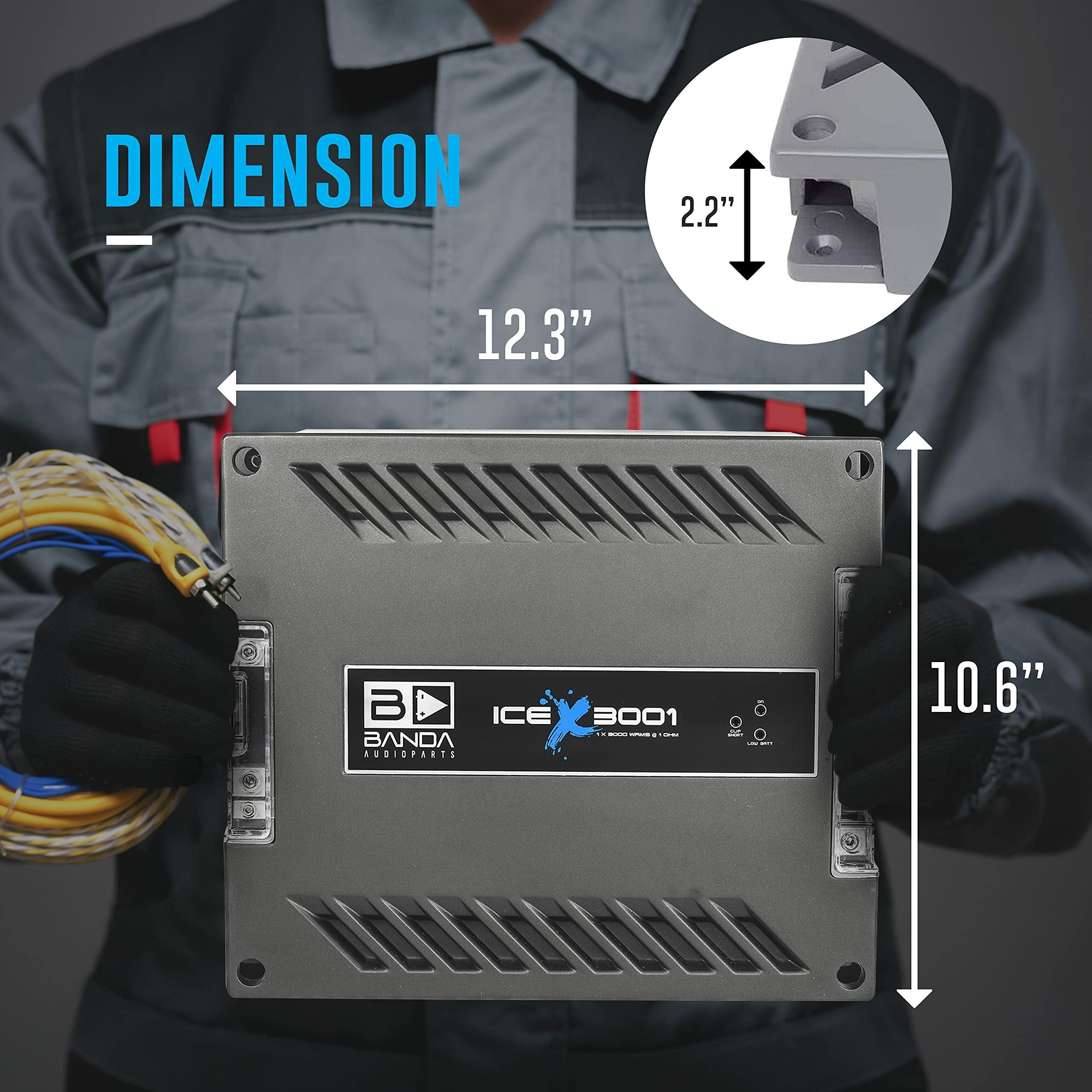 Banda Ice X 3001-1 Channel 3000 Watts RMS 1 Ohm Car Amplifier