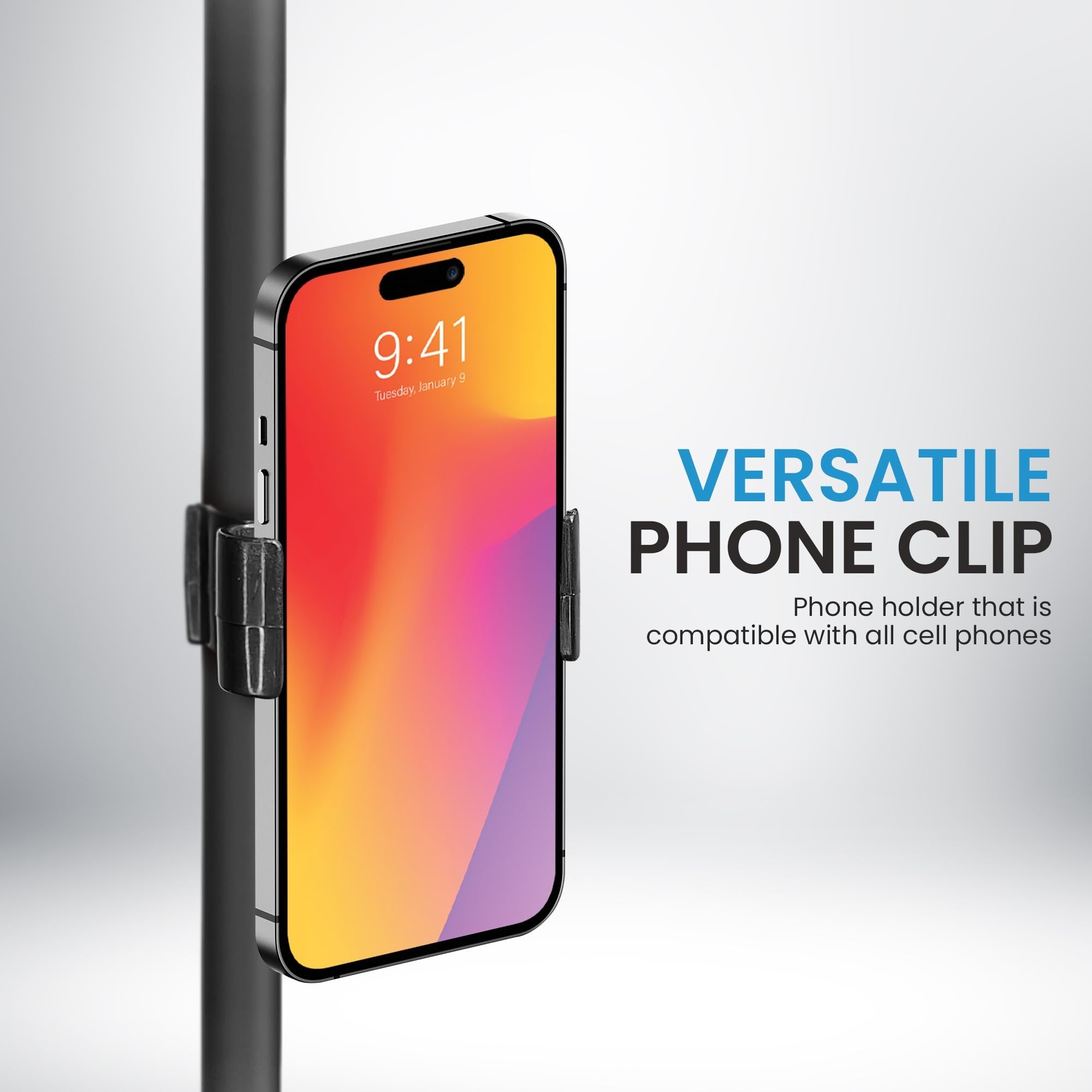 iDance LED Ring Light with Cell Phone Holder, 6", USB Powered with Bluetooth Remote Control and Foldable Adjustable Tripod Stand, Selfie, Makeup Ring Light