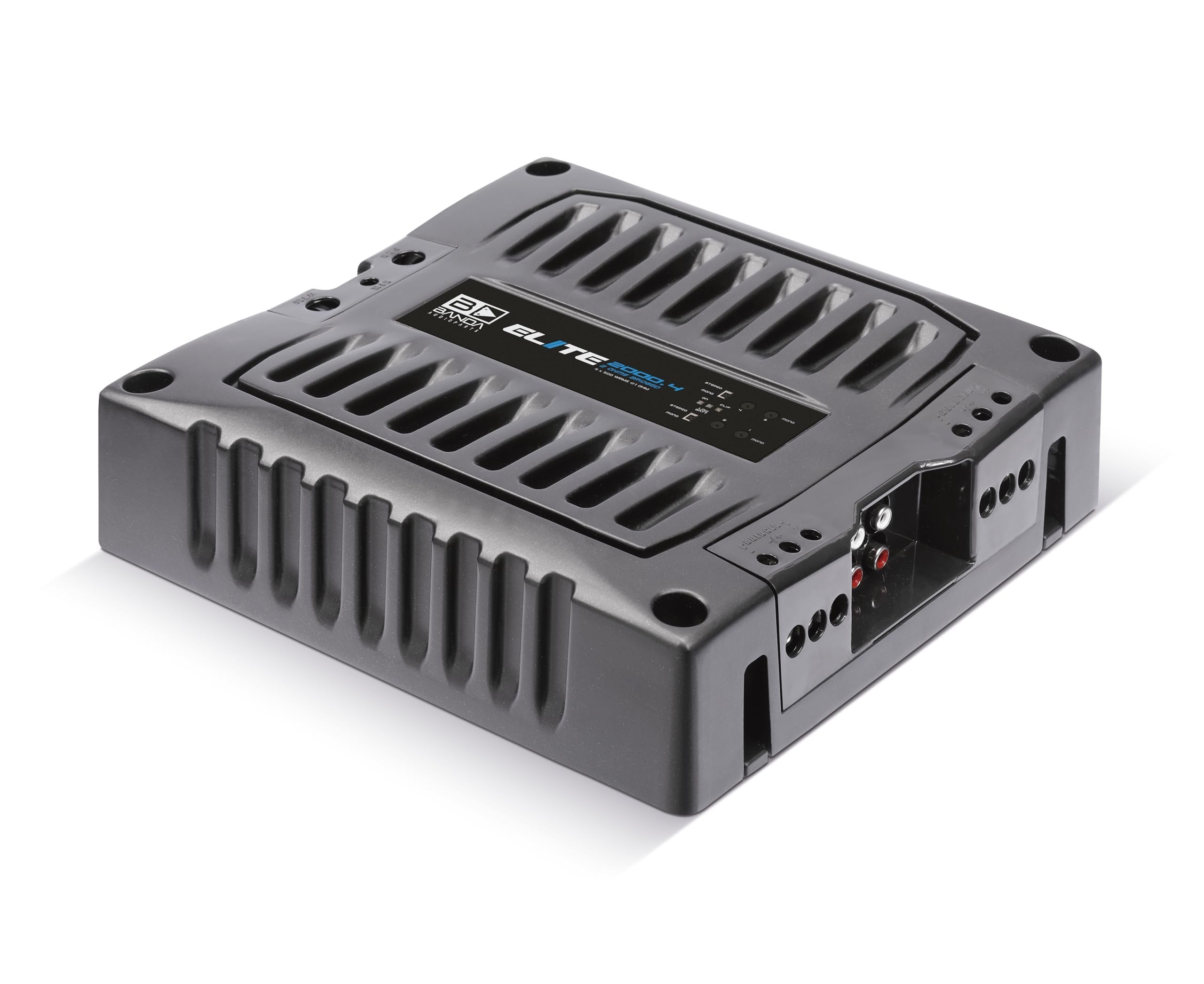 BANDA Audioparts ELITE2000.41OHM Class D Audio Amplifier Elite 2000.4 Four Channel 500 Watts Max 1-Ohm Car Audio Amp Black