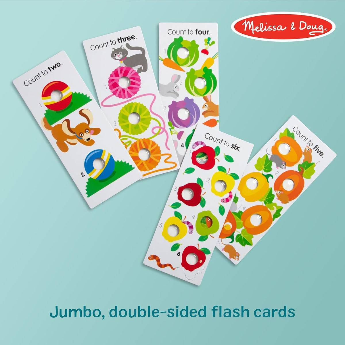 Melissa & Doug Poke-a-Dot Numbers Shapes Colors Flash Cards