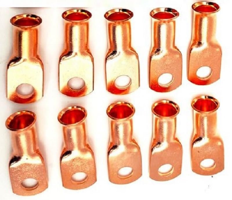 DEEJAY LED TBH2GA10PINKBLK 10 Pack Crimp Connector Style for 2 Gauge Wire Pink / Black Tube Insulators