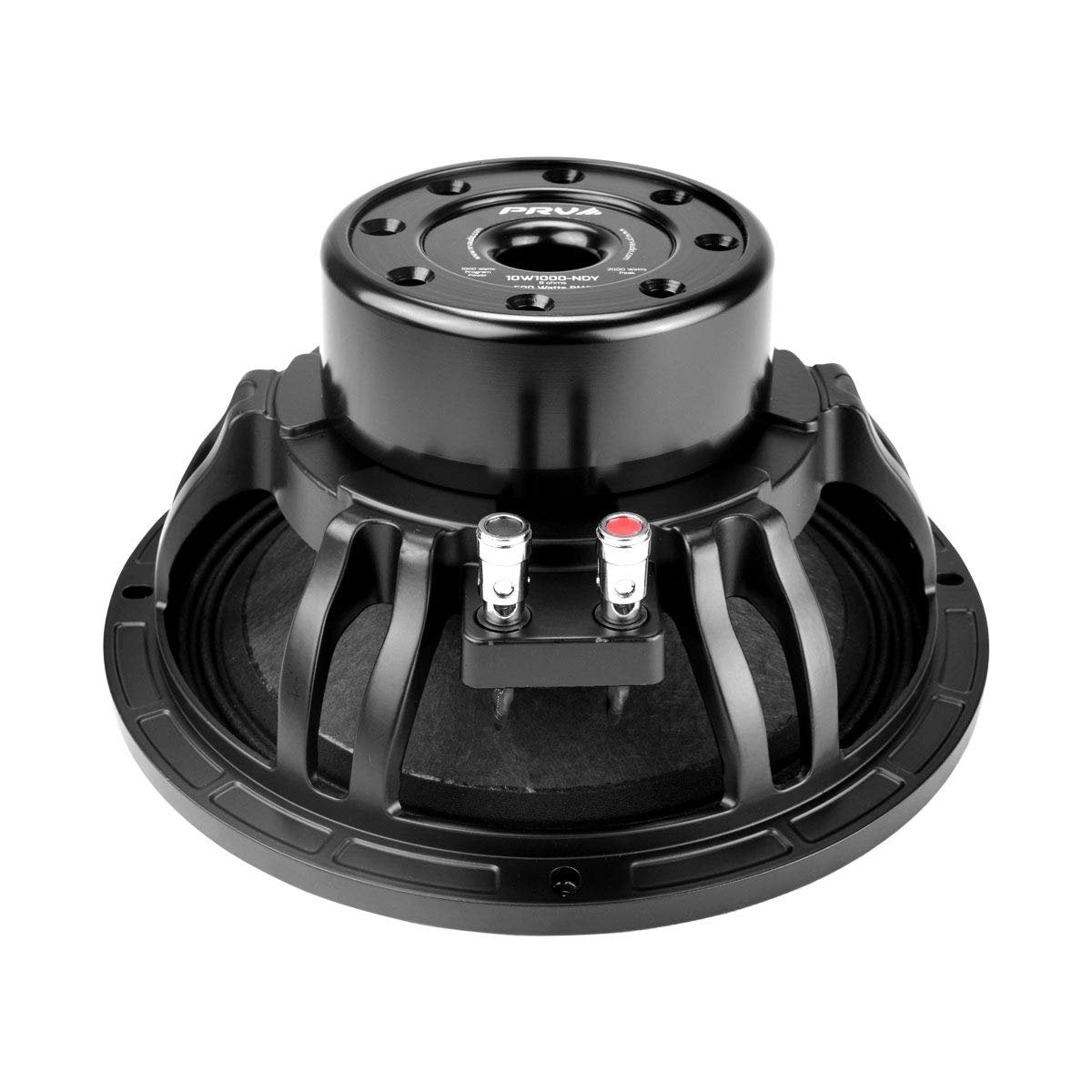 PRV AUDIO 10 Inch Woofer Speaker 10W1000-NDY 1000 Watts Program Power, 8 Ohms, 3 in Voice Coil, 500 Watts RMS, Unique Sound Reproduction Midbass Woofer Driver (Single)