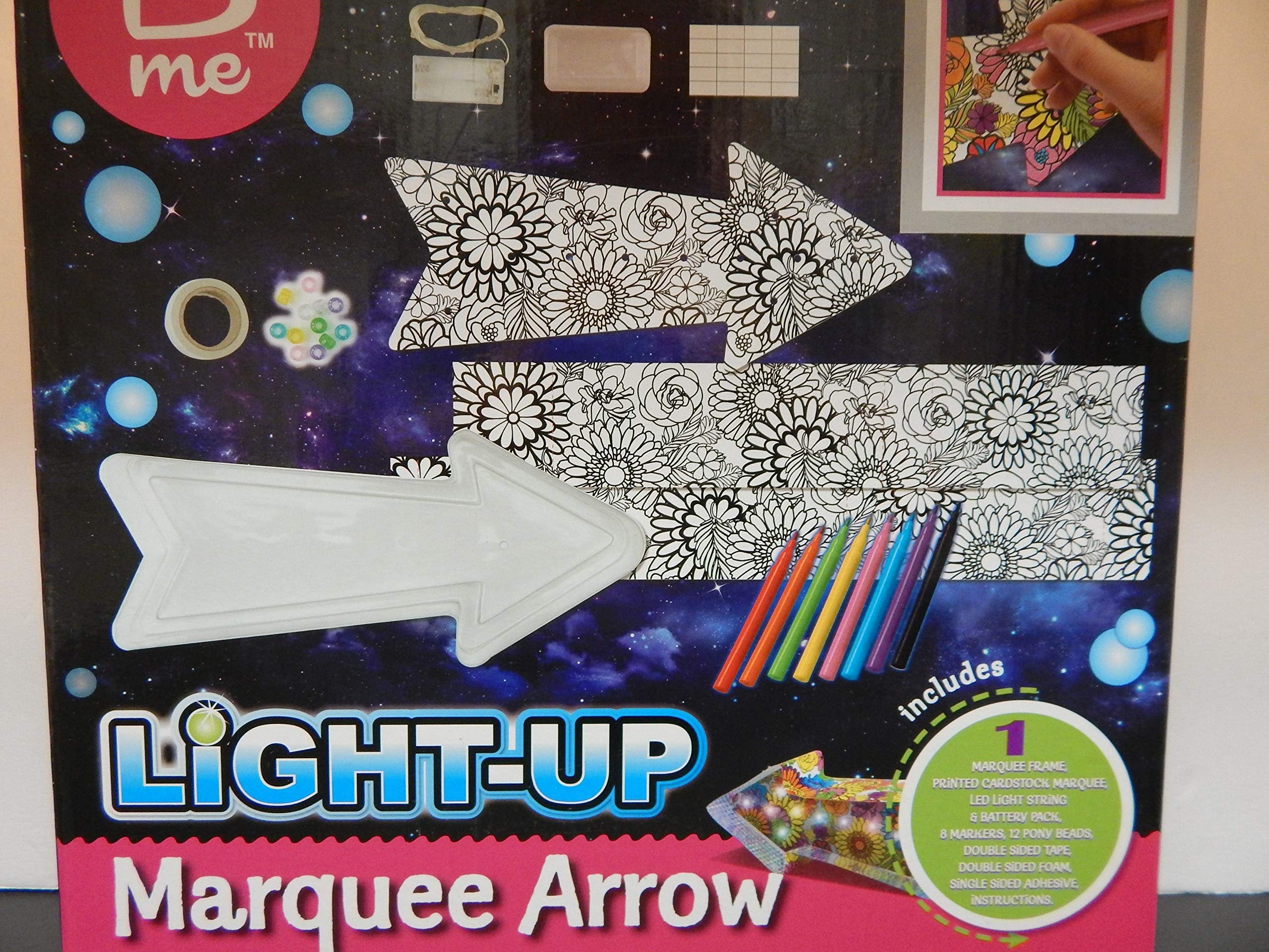 B-me Creative Kids LED Marquee Arrow Light Creative Kids Light Up Marquee Arrow CK Light Up Marquee Arrow Kit Light Up Sign for Wedding Home Party Bar Decoration Wall Lamp Kids' Room Decor DIY Crafts