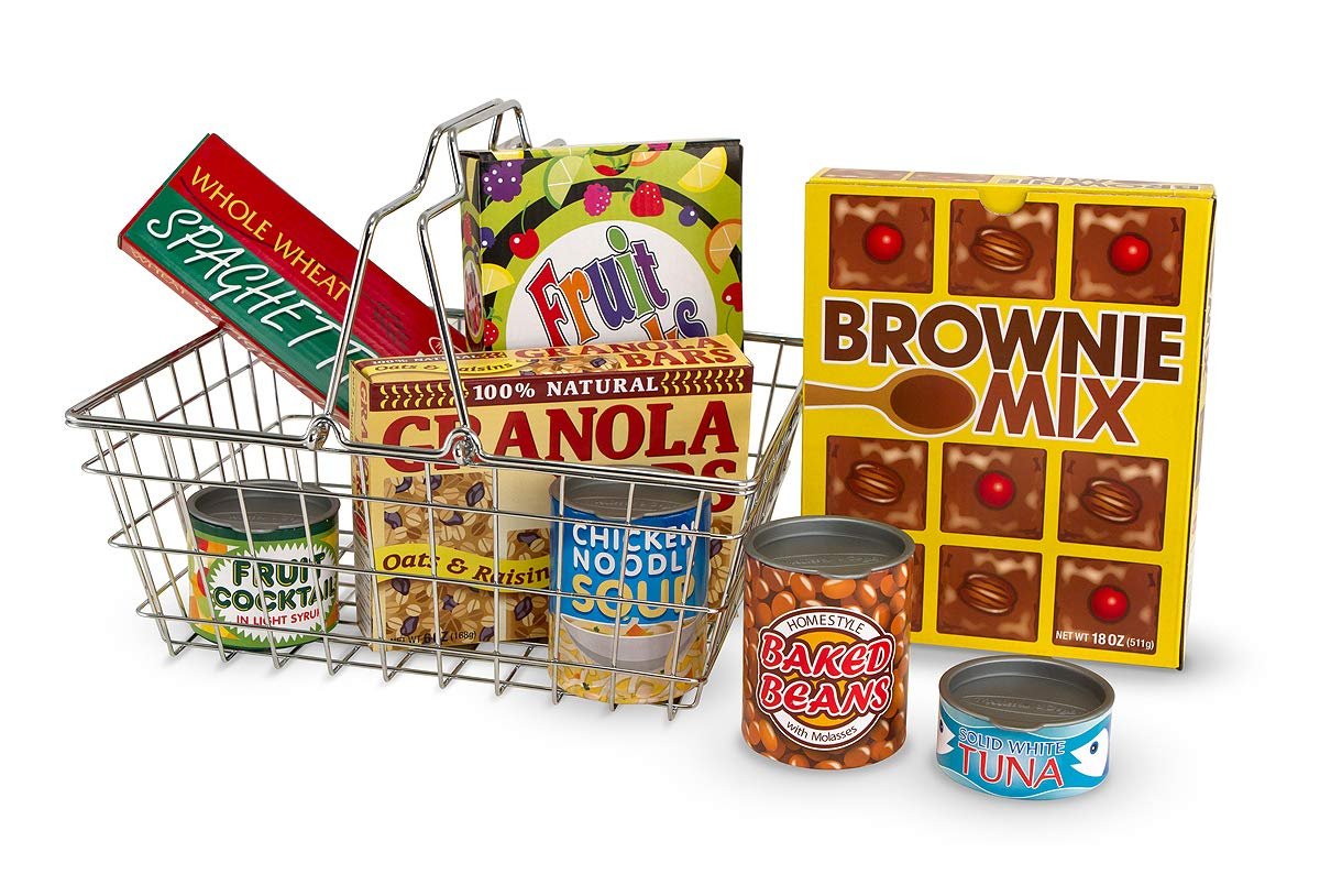 Melissa & Doug Grocery Basket with Food