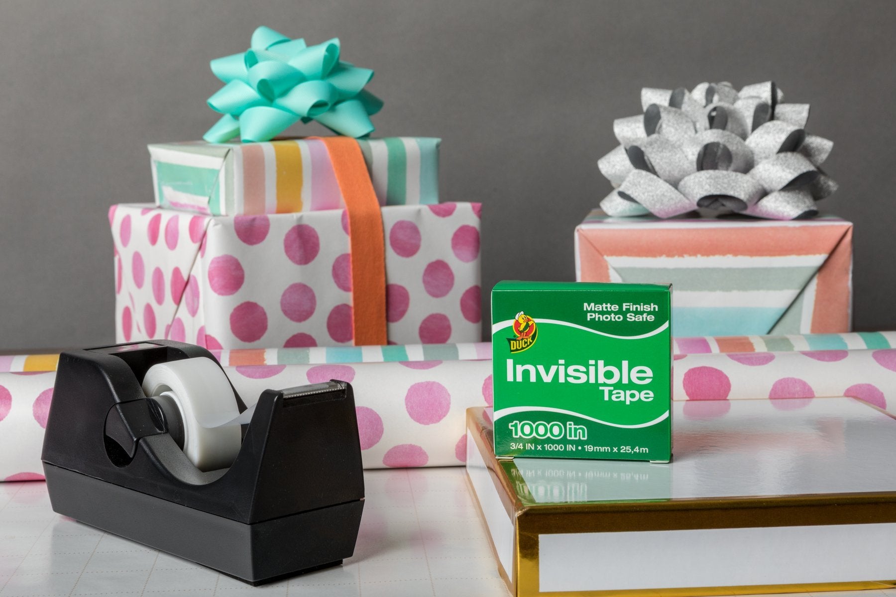 Duck Brand Matte Finish Invisible Tape Refill for Dispenser, 4 Rolls, Each Roll 3/4-Inch x 1000 Inches for 4000 Total Inches