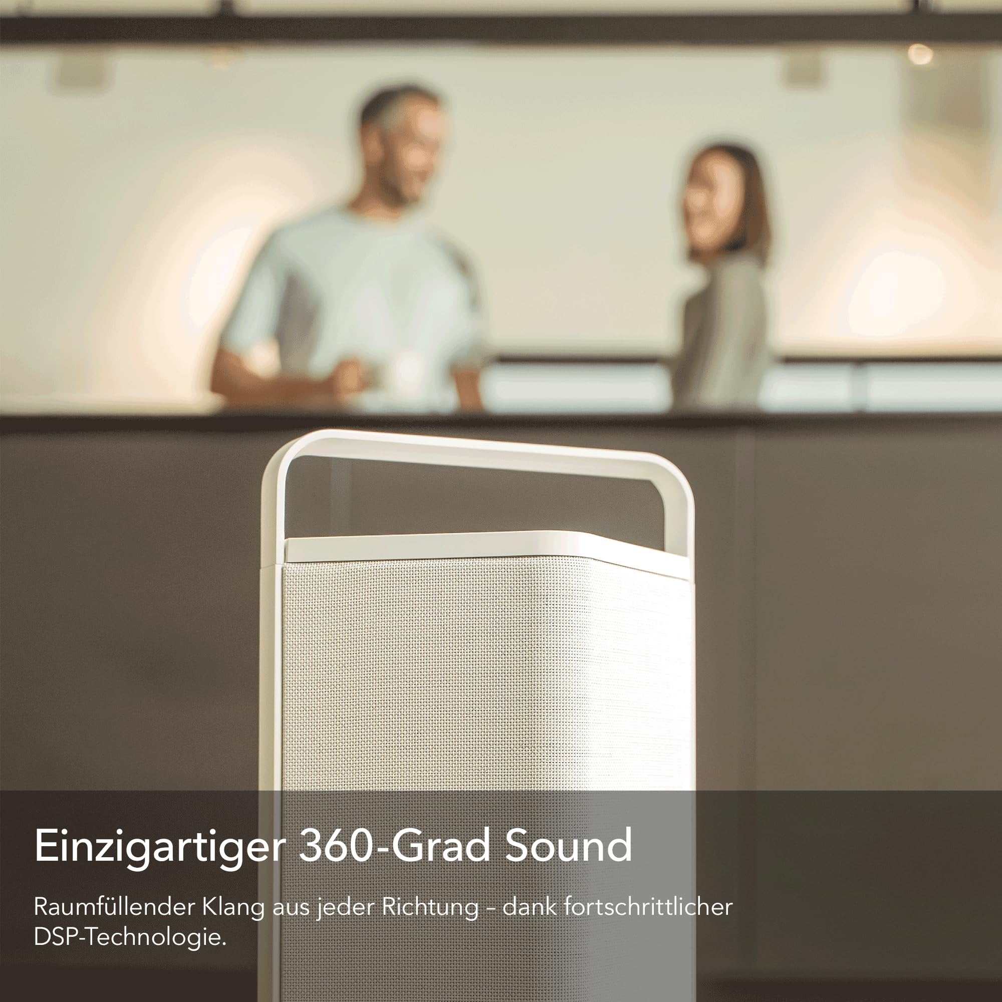 Escape P6AIRWHITE Portable Outdoor BT Speaker W Streaming Hi-Res Multi-Room Audio Streaming Audiophile Speakers Equipped with 6.5-inch Subwoofer - White