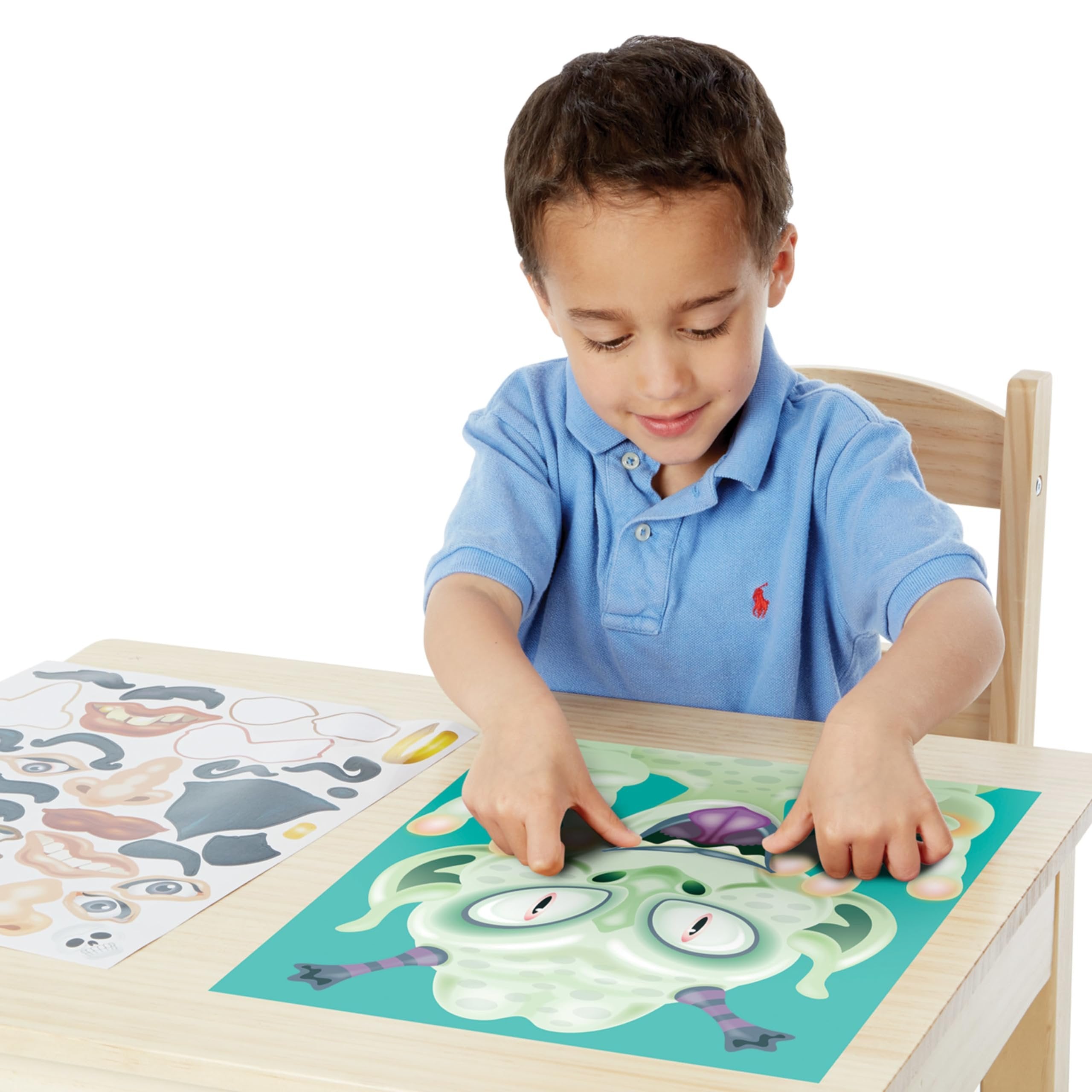 Melissa & Doug Make-a-Face Sticker Pad - Crazy Characters, 20 Faces, 5 Sticker Sheets