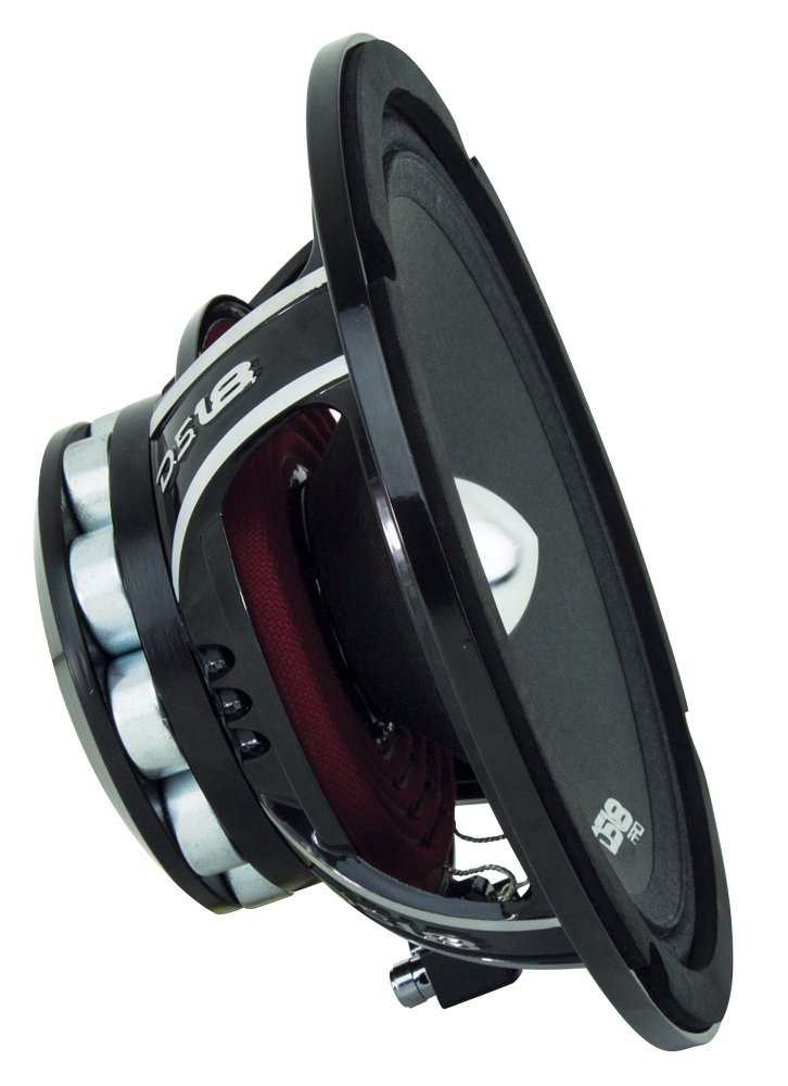DS18 PRO-NEO8RB 250W Rms 500W Max MID-High Neodymium Magnet Bullet Midrange 4 Ω Speaker 8", Black