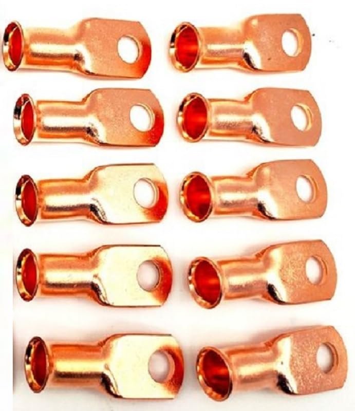 DEEJAY LED TBH2GA10PINKBLK 10 Pack Crimp Connector Style for 2 Gauge Wire Pink / Black Tube Insulators