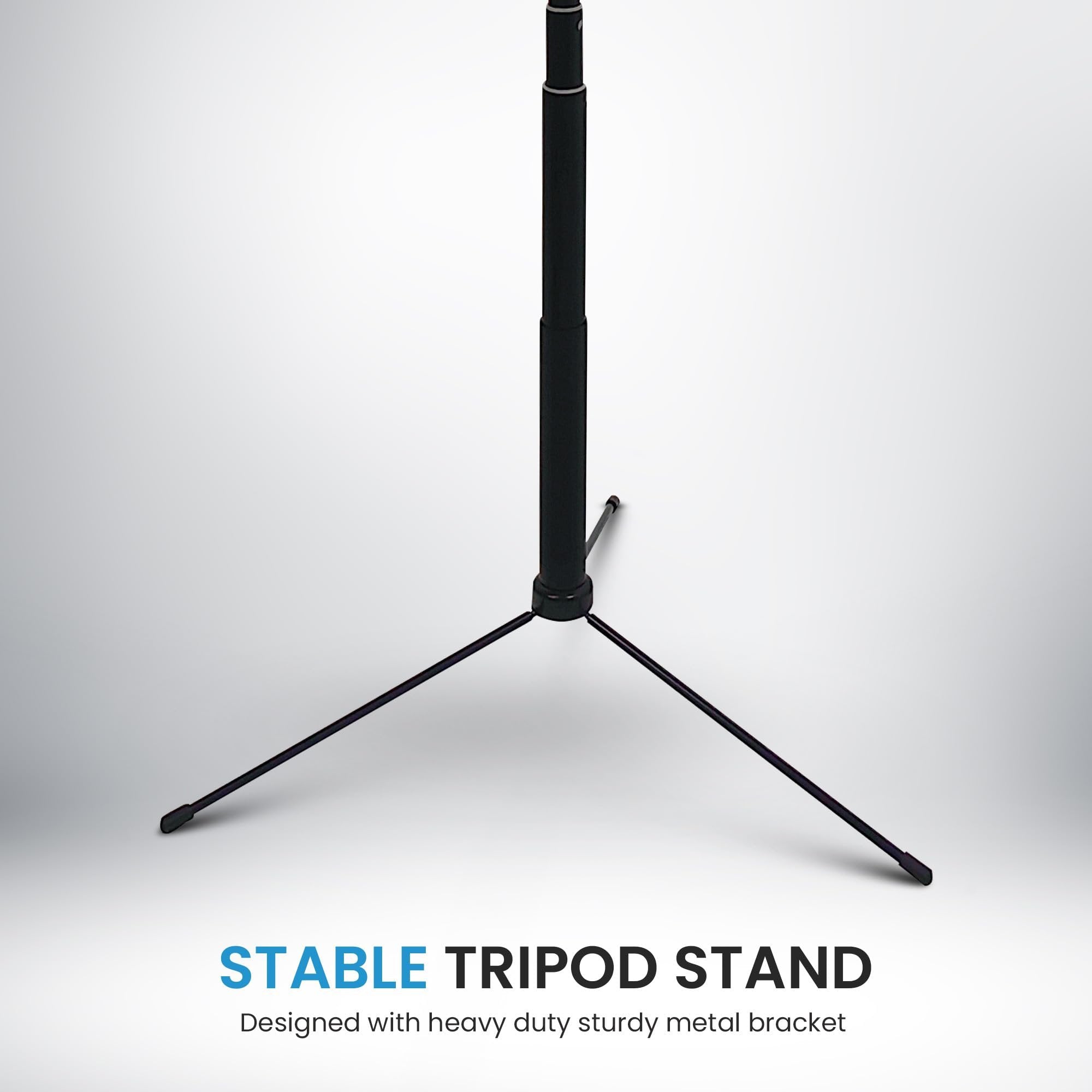 iDance LED Ring Light with Cell Phone Holder, 6", USB Powered with Bluetooth Remote Control and Foldable Adjustable Tripod Stand, Selfie, Makeup Ring Light