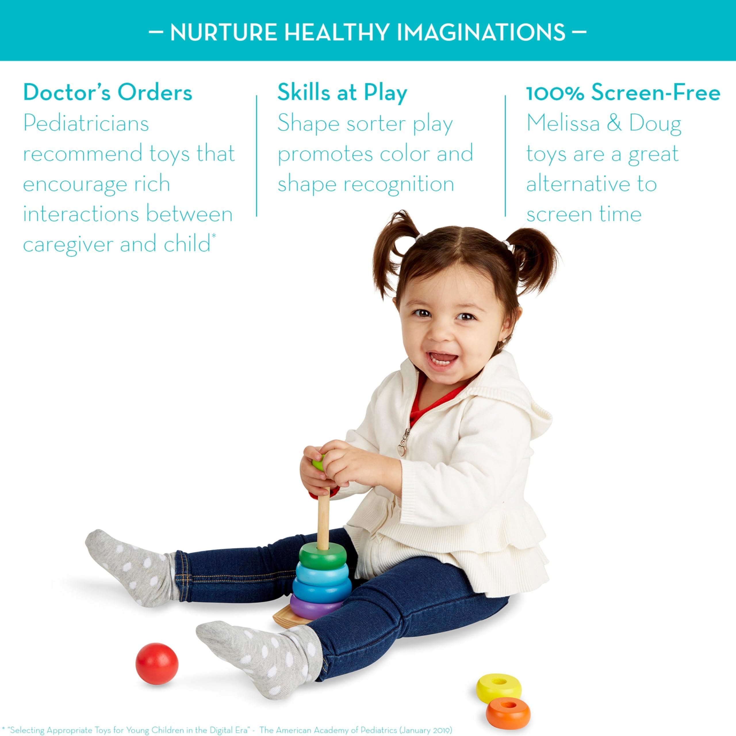 MELISSA & DOUG Rainbow Stacker, 1 EA