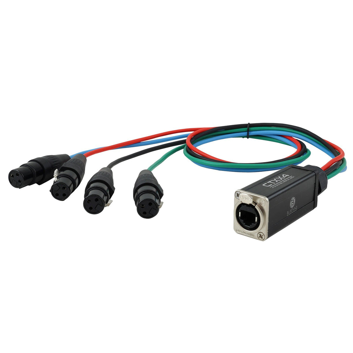 4-Channel XLR Female Transmitter Box with CAT6/5e Audio DMX Extender by Blastking USA