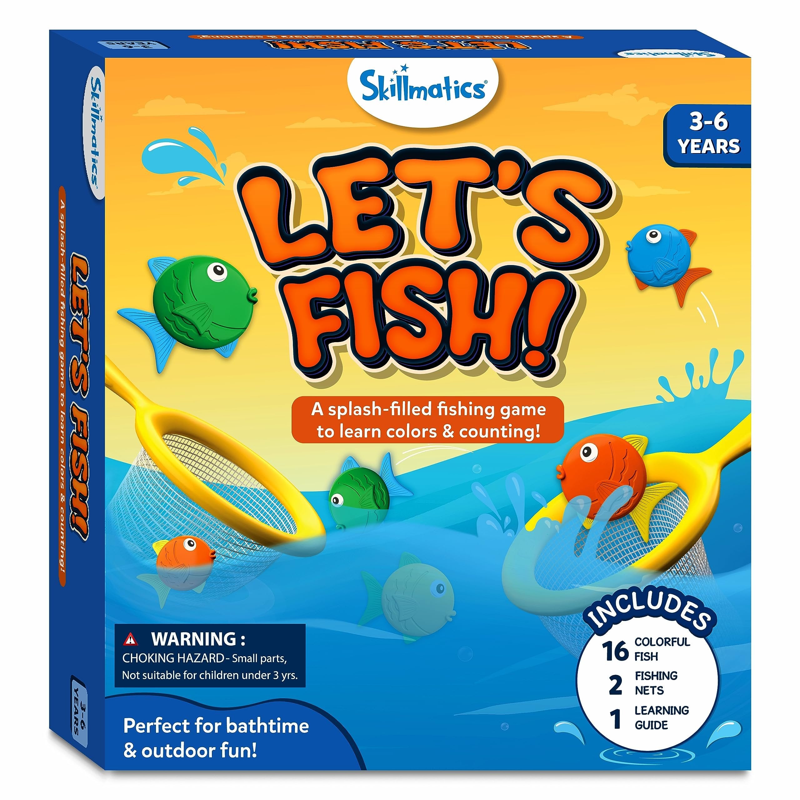 Skillmatics Outdoor & Bath Toys - Let's Fish, Fishing Game, Toddler Toys, Learn Colors & Counting, Pool Toys for Kids, Gifts for Boys & Girls Ages 3, 4, 5, 6