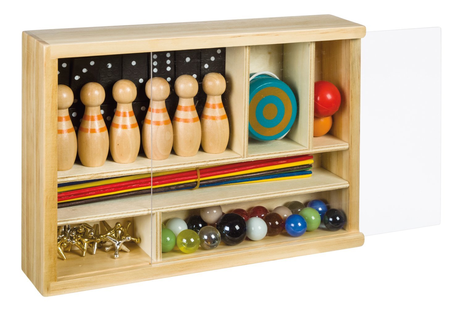 Toysmith Neato! Classic Game Set in Wooden Storage Box