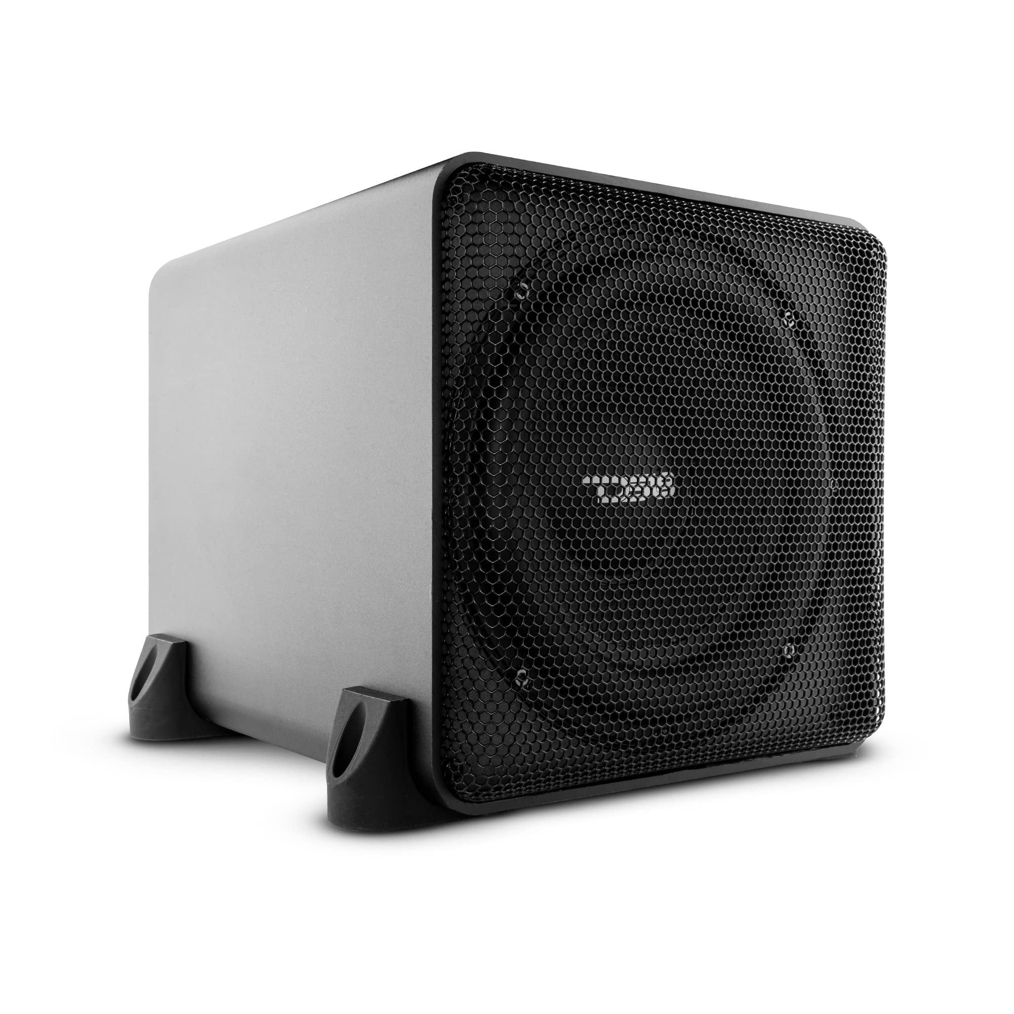 DS18 SQ82 8" Car Audio Subwoofer with High End Aluminum Enclosure 1200 Watts Dual Voice Coil 4+4 Ohm - Modern Sub That Fits in Any Setting (1 Speaker)