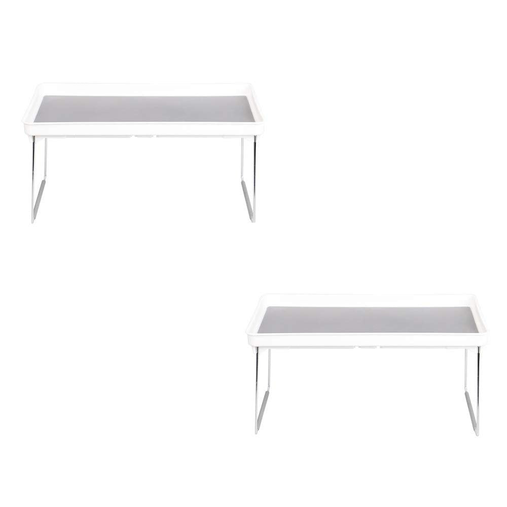 Home Basics Foldable Rubber Lined Plastic Kitchen Organizer Rack (2)