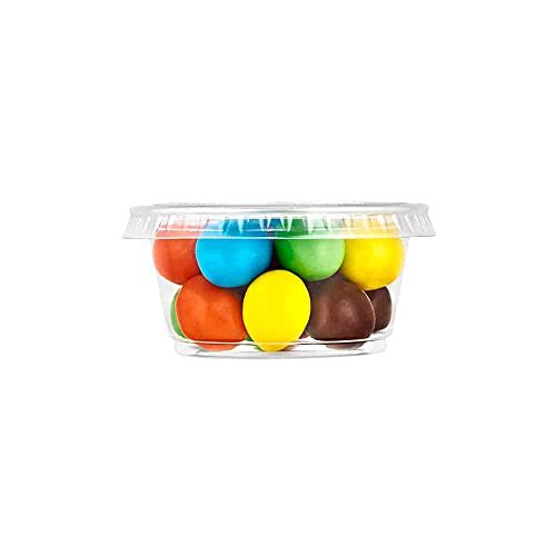 Premium Plastic Portion Cups with Lid (2 Oz.) 50 Pieces - Stackable, Leak-Proof & Crystal Clear, Perfect for Meal Prep, Snacks & Dips