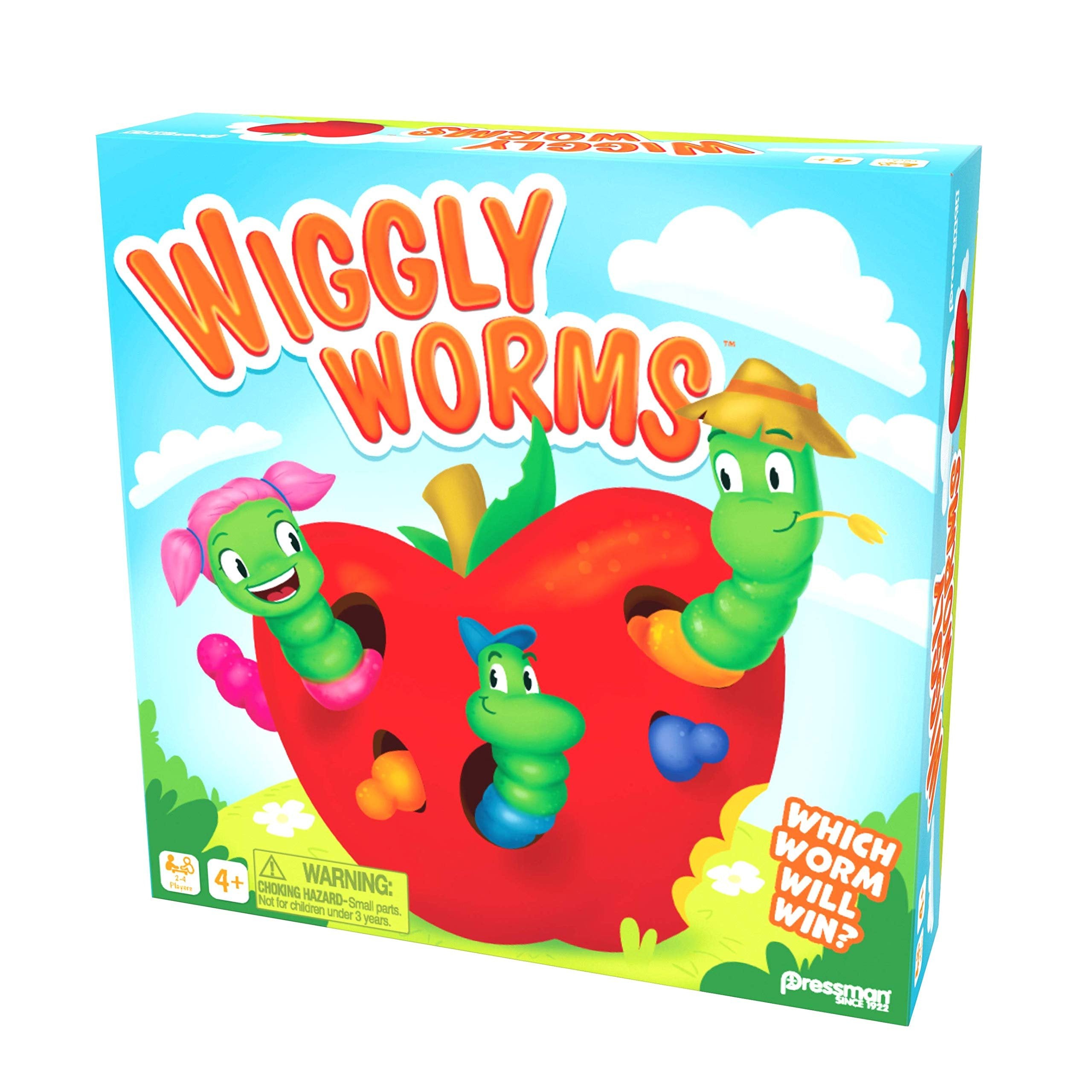 Pressman Wiggly Worms Game - Color Matching Memory Preschool Game, Kids Ages 4 and Up