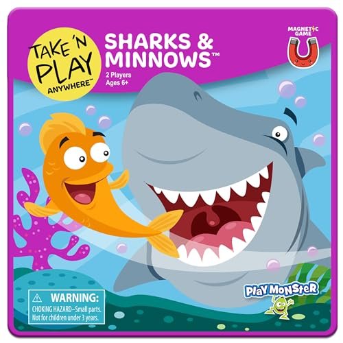 Take N Play, Anywhere Sharks & Minnows, Board Games for Kids- Board Games for Family Night, Family Games, Game Night, Family Board Games, Kids Toys, Travel Games, Preschool Toys, Ages 6+