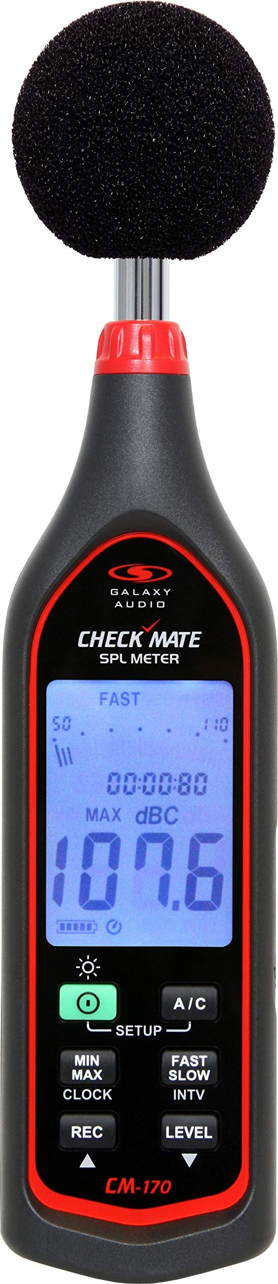 Galaxy Audio CM-170 Check Mate Handheld SPL Sound Pressure Level Meter 12X12X17