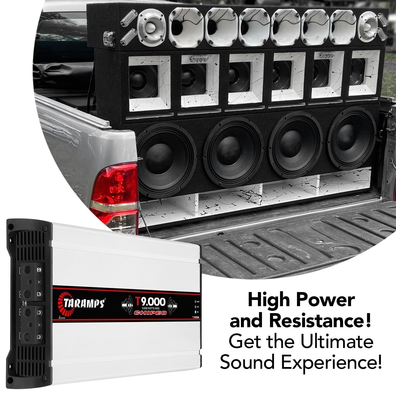 Taramps T 9.000 Chipeo 1 Ohm 9000 Watts Rms 12.6 Volts, Peak Power 11000...