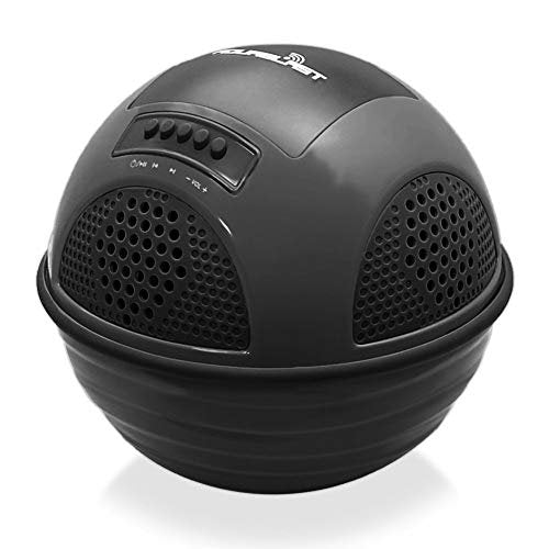 Pyle Portable Waterproof Floating Pool Speaker - Outdoor Wireless Bluetooth Compatible Rechargeable Battery Powered Shower loud Speaker System - USB Charger - iPod Android iPhone - PWR90DBK (Black)