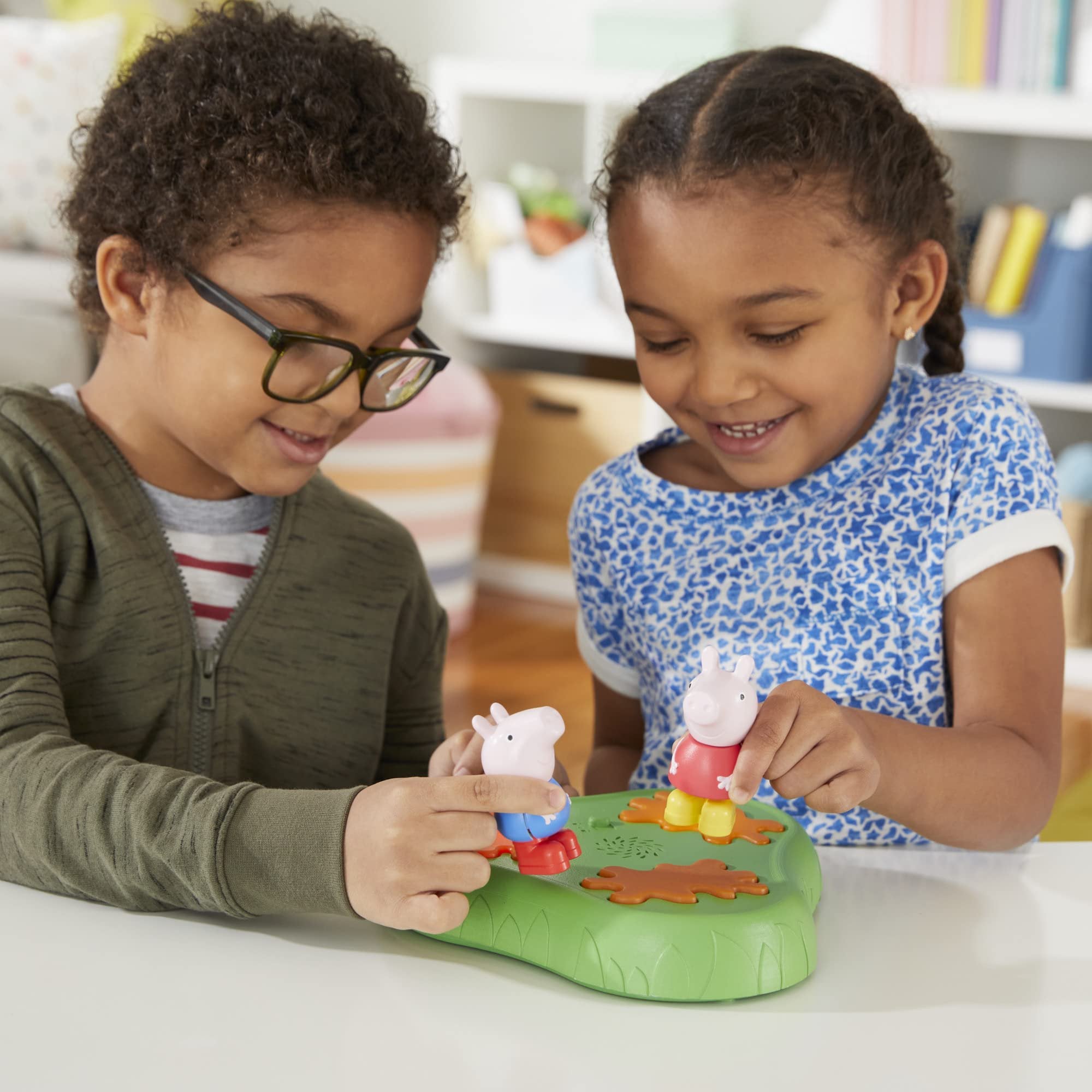 Hasbro Gaming Peppa Pig Muddy Puddle Champion Board Game for Kids Ages 3 and Up, Preschool Game for 1-2 Players