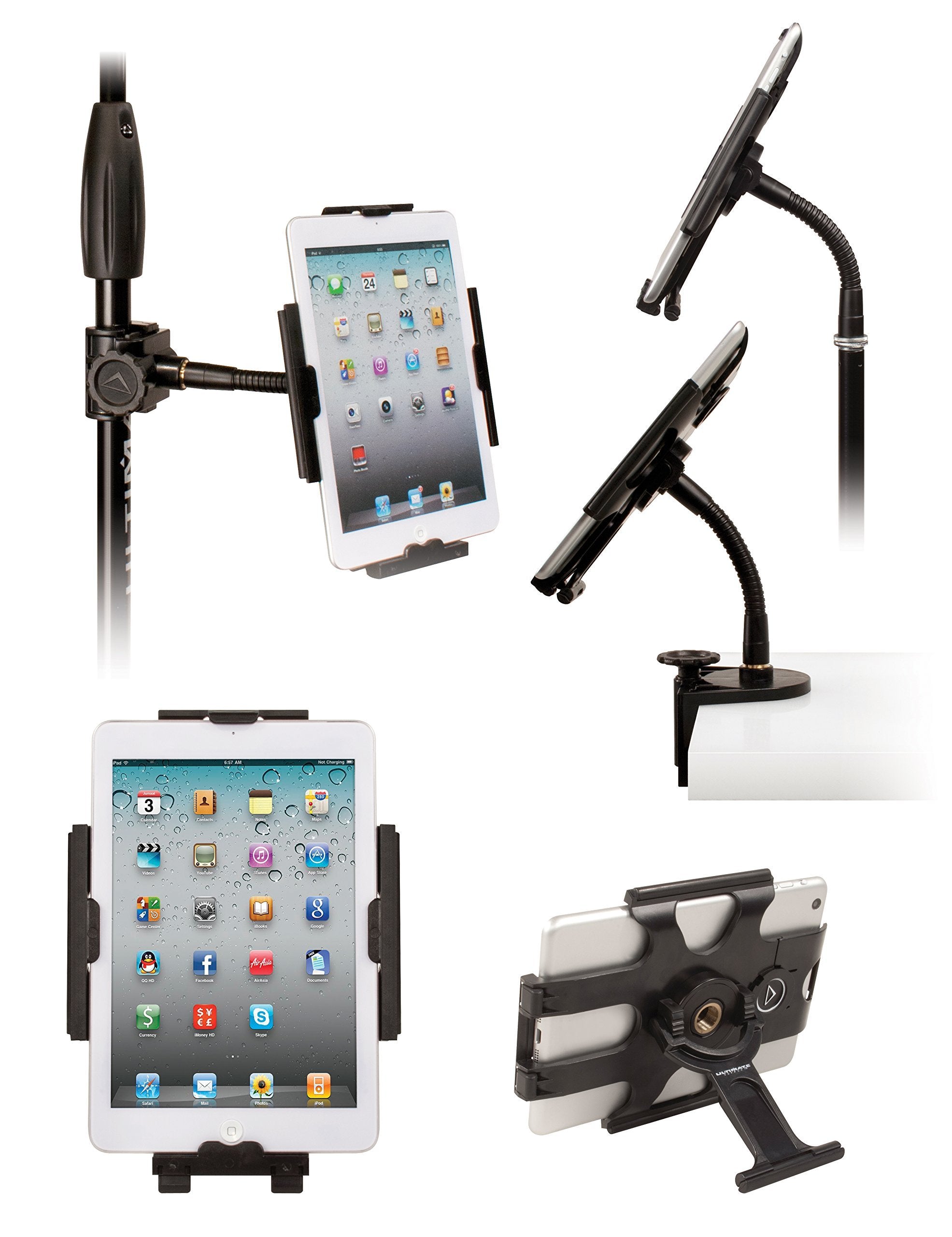 Ultimate Support HYP50 5-In-1 Professional iPad mini Stand with Mic Stand Pole Clamp