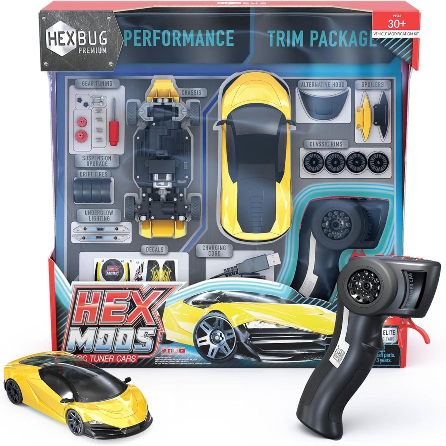 HEXBUG HEXMODS Pro Series Elite, Rechargeable Remote Control Car, Buildable Scale Model for Kids & Adults, STEM Toys for Kids Ages 14 & Up