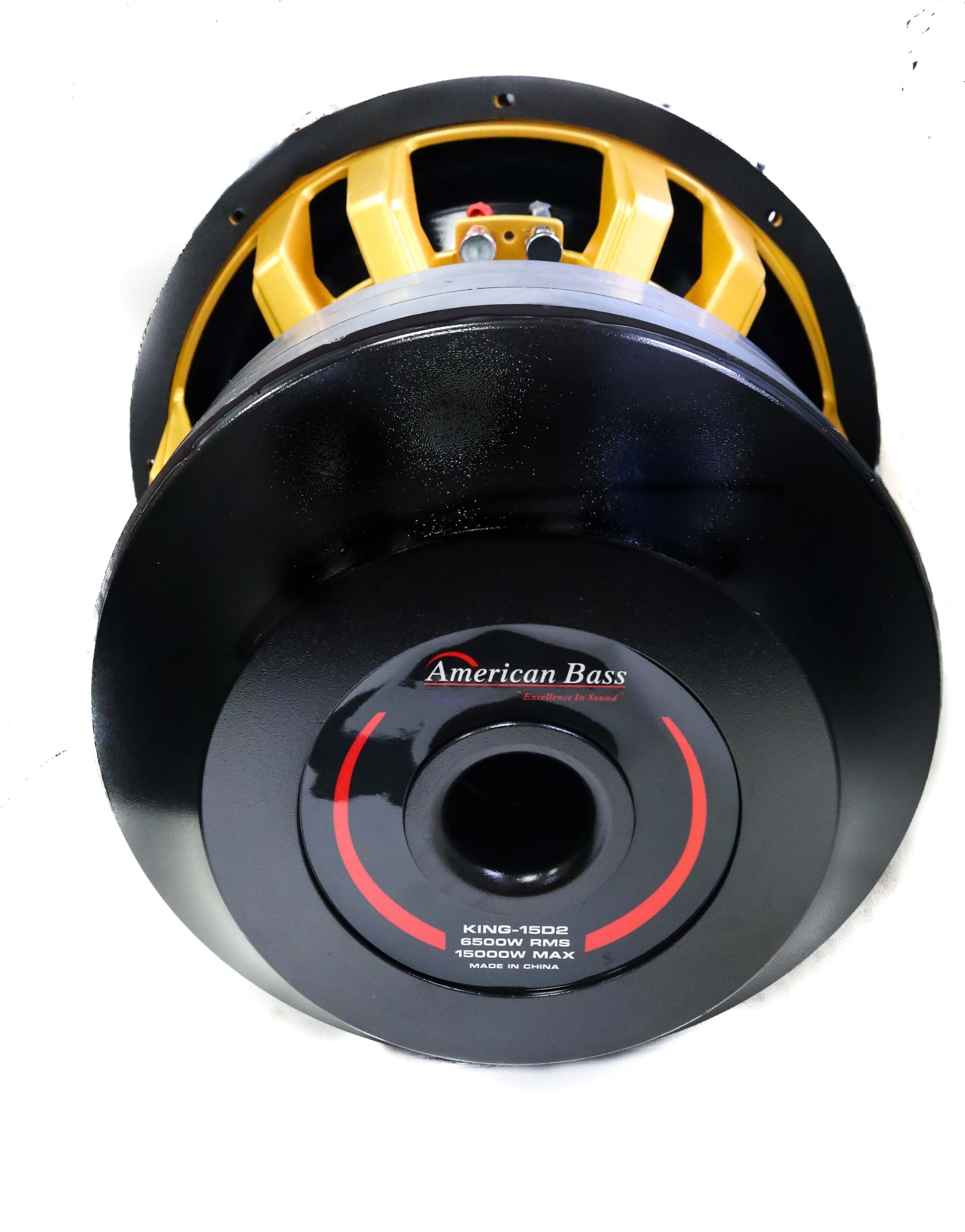 American Bass King 15 Inch Subwoofer 6500 Watt RMS and 15,000 Watt Max Power, 2 Ohm Impedance, 613-oz Magnet, and 4.5-inch Voice Coil, Pack of 1
