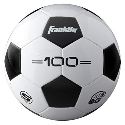 Franklin Sports Soccer Balls - Size 5 F-100 Soccer Balls - Adult Soccer Ball , White/Black