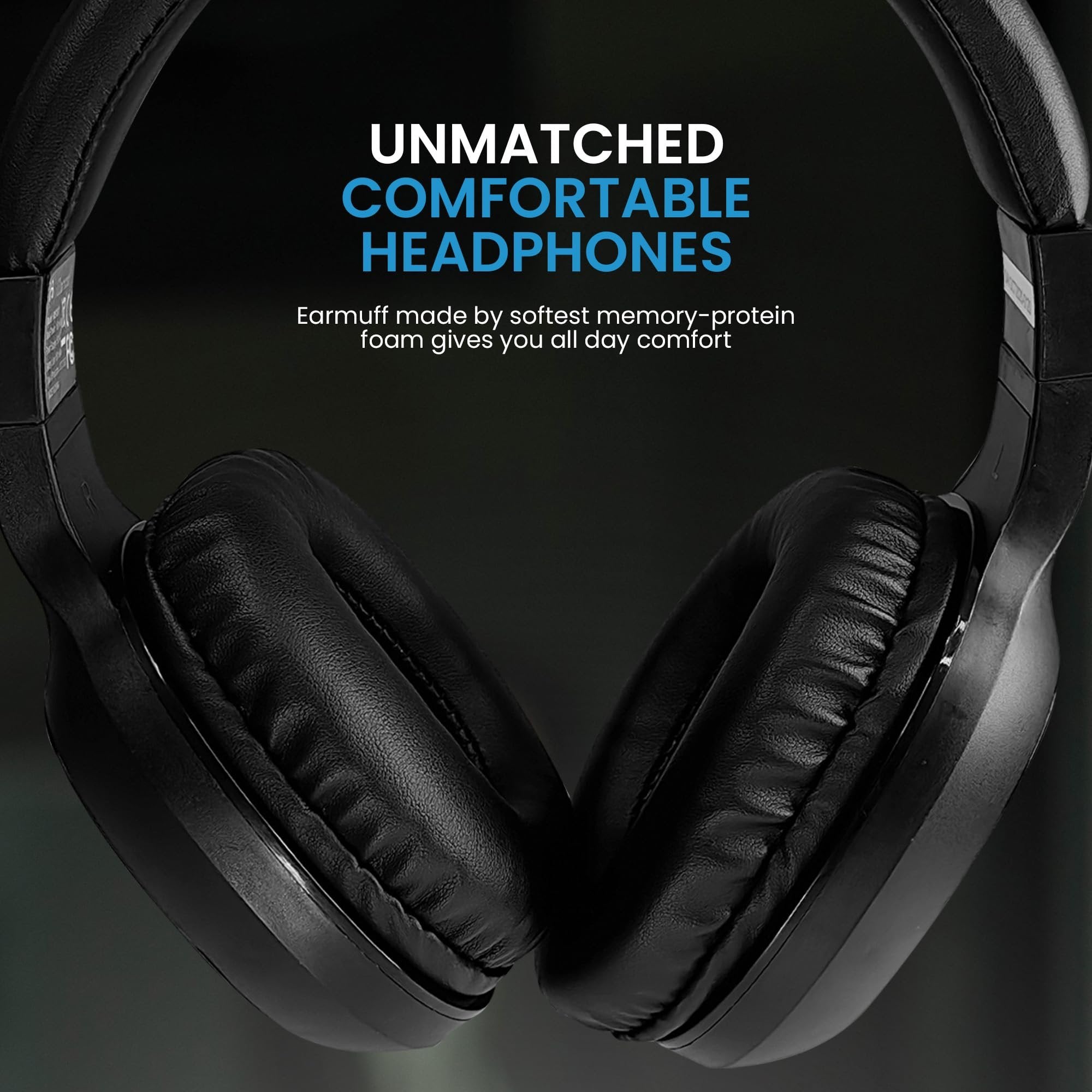 iDance Wireless Bluetooth Headphones with Noise Canceling and Built-in Microphone, Bluetooth Headphones Over Ear, 60 Hours Playtime Wireless Headphone, Super Bass Sound for Travel, Home, Cellphone