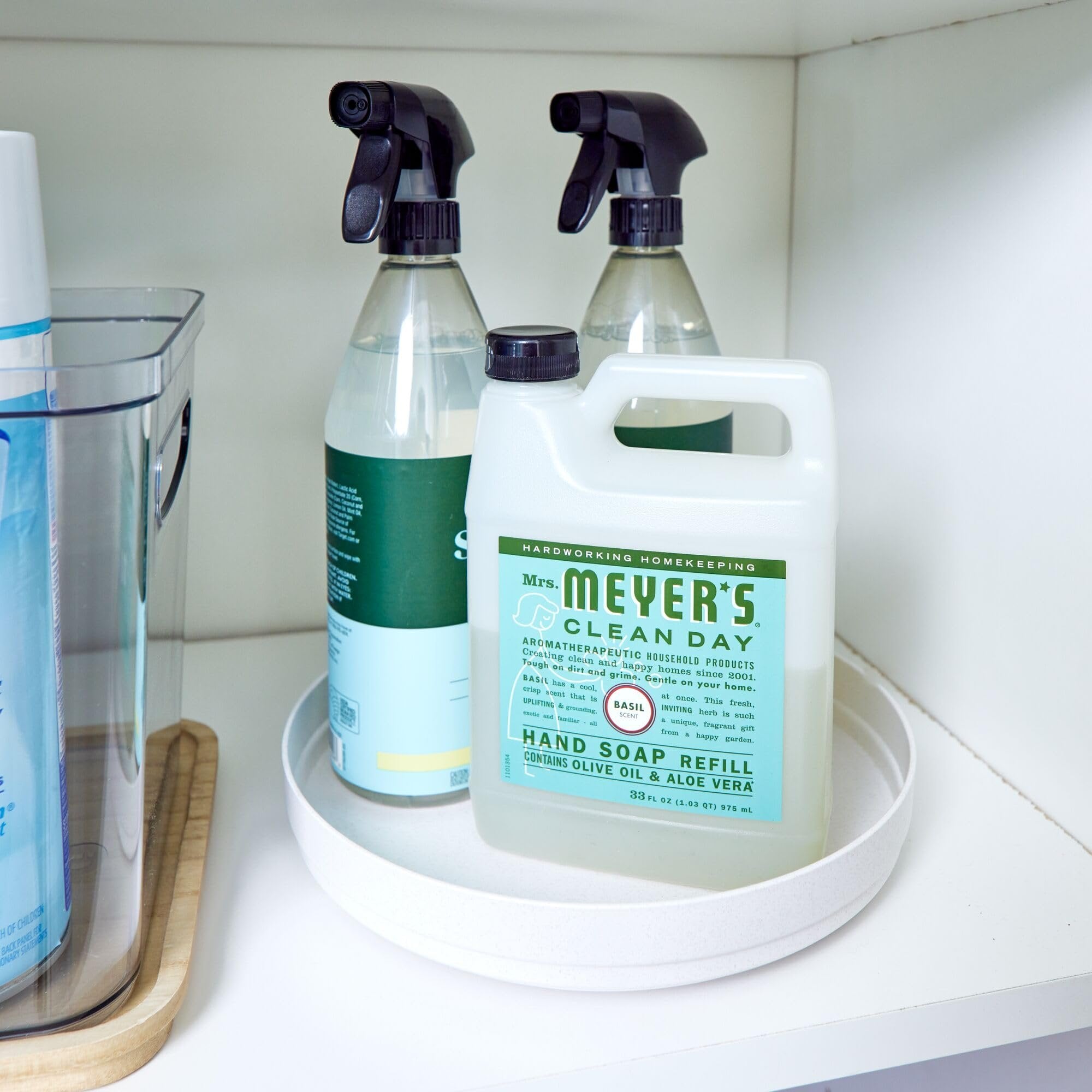 iDesign Recycled Plastic Lazy Susan Turntable Organizer, The Rosanna Pansino Collection – 10.03” L x 10.03” W x 1.73” H, Coconut