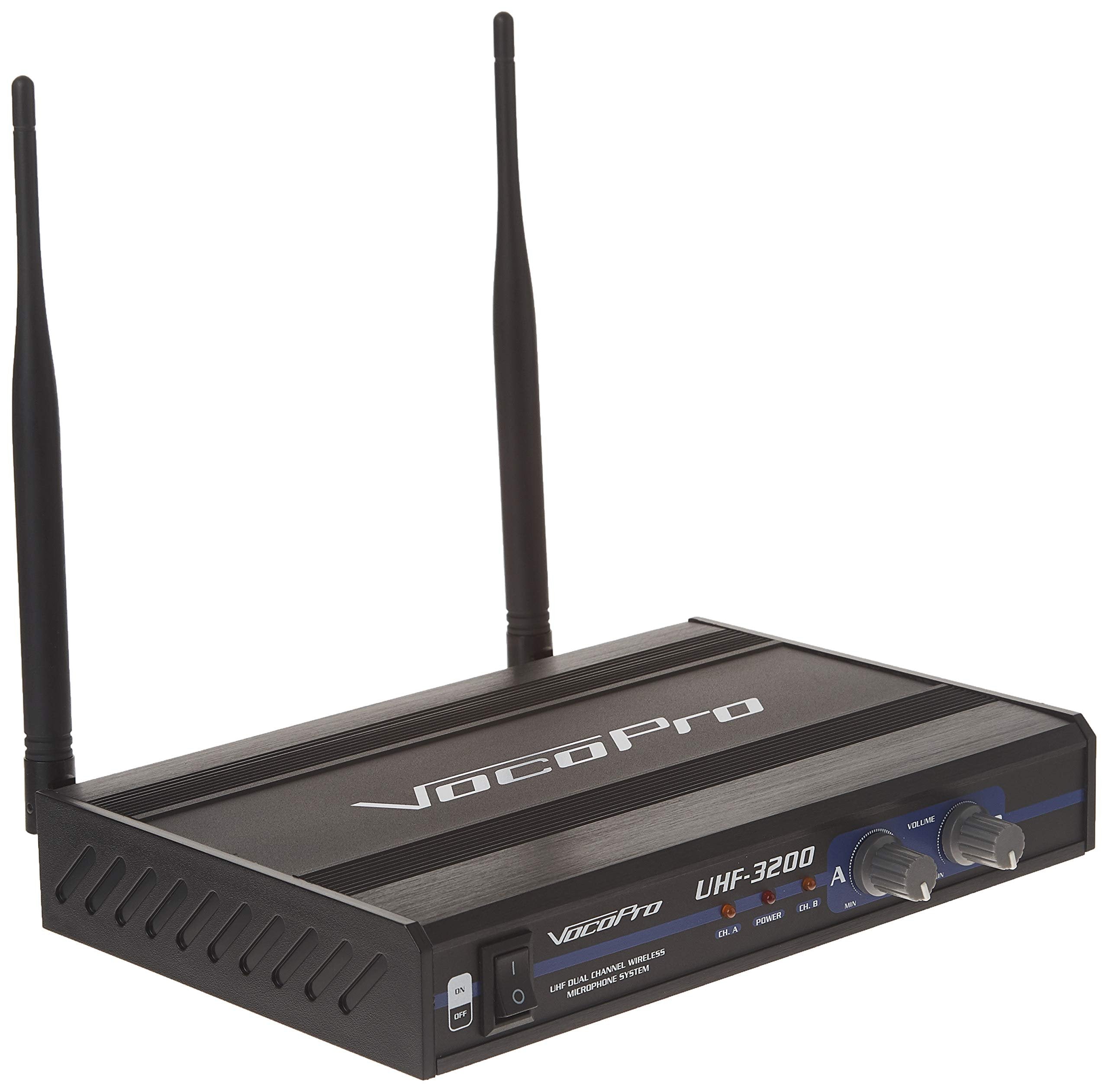 VocoPro - (UHF-3200-10) UHF-Dual Channel Wireless Microphone System, UHF-3200-10(9M,9N)