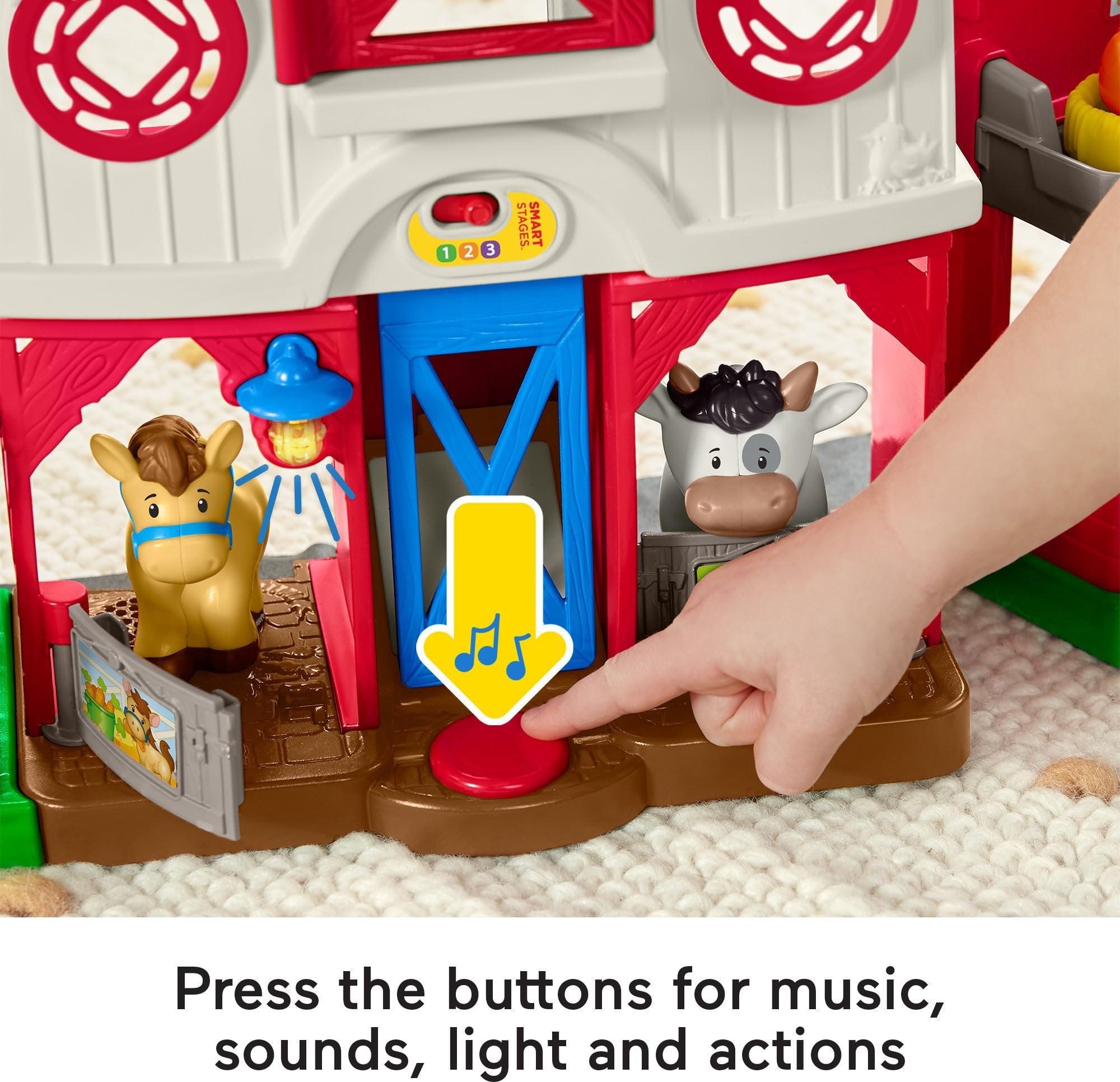 Fisher-Price Little People Toddler Learning Toy Caring for Animals Farm Electronic Playset for Preschool Pretend Play Kids Ages 1+ Years