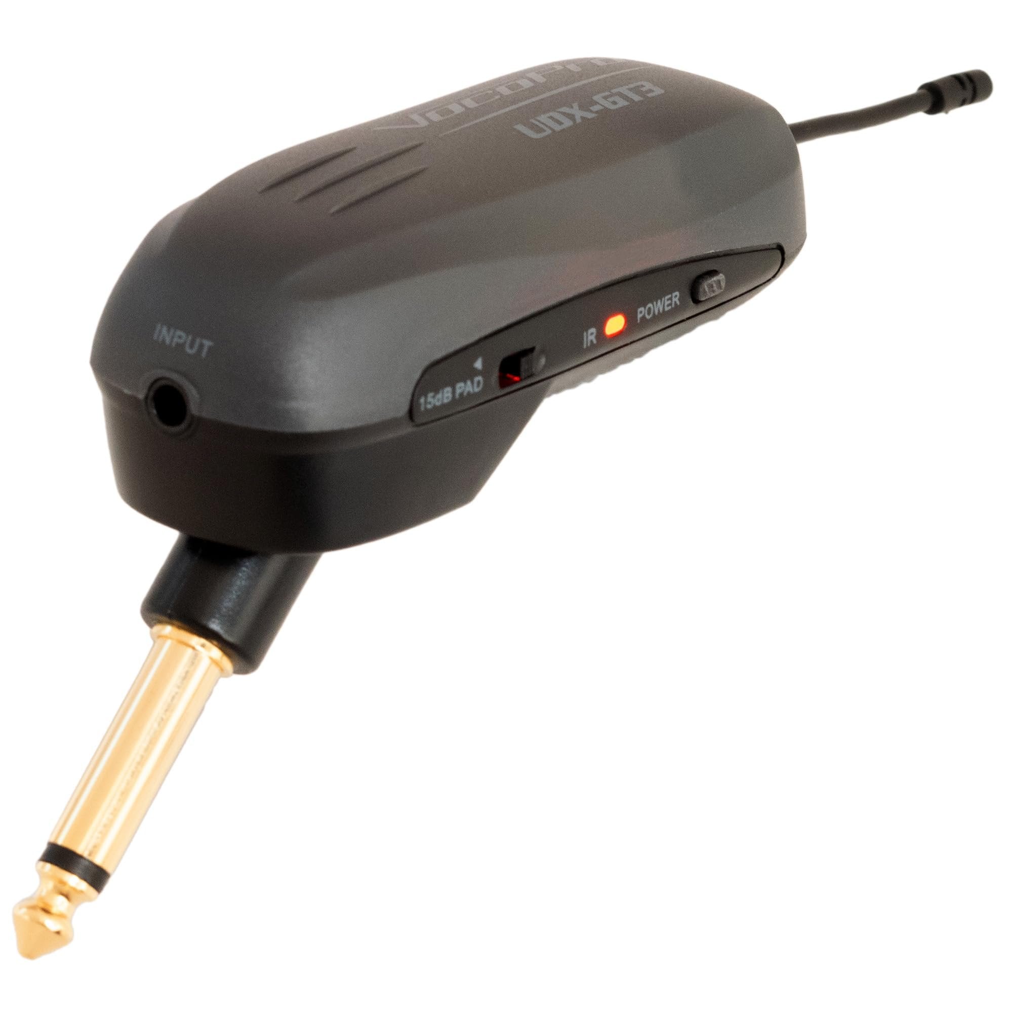 VOCOPRO Microphones, 1/4 inch, Digital PLL Wireless Guitar Transmitter 30° Plug (UDX-GT3)