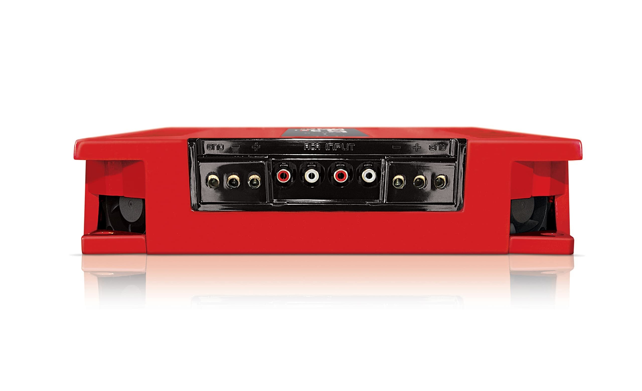 4-Ch. Vehicle Audio Bass Amplifier - 1000 Watts High-Powered Mono Bass Amplifier w/Subsonic Filter & Low Pass Filter Stable at 2 ohm, LED Indicators, Sound Specialization, Red - BANDA 4000.42OHMRED