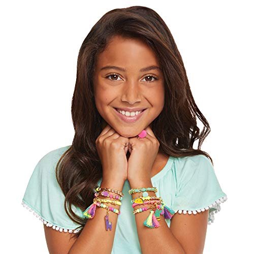Make It Real: Neo-Brite Chains & Charms Kit - Create 10 Unique Cord & Tassel Charm Bracelets, 195 Pieces, Includes Play Tray,DIY Playful Charm & Jewelry Kit, Tweens & Girls, Arts & Crafts, Ages 8+