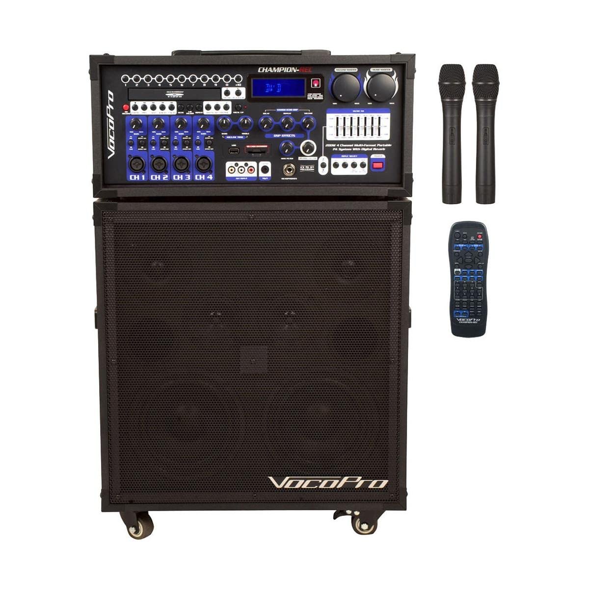 VocoPro 200W 4CH Multi-Format Digital, USB, Black (CHAMPIONREC9)